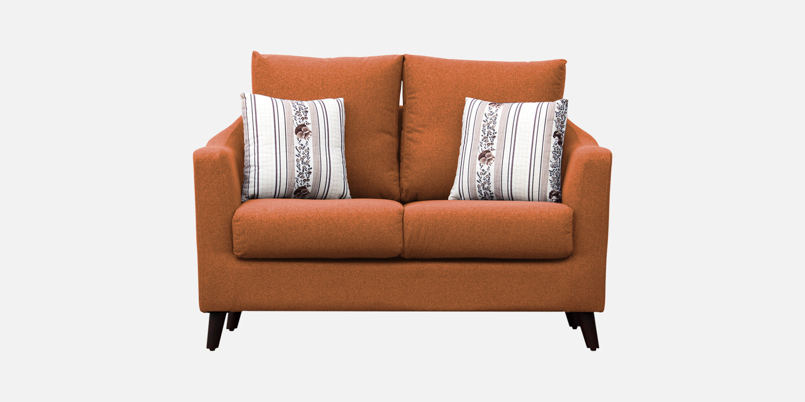 Kevin Fabric 2 Seater Sofa In Vivid Orange Colour