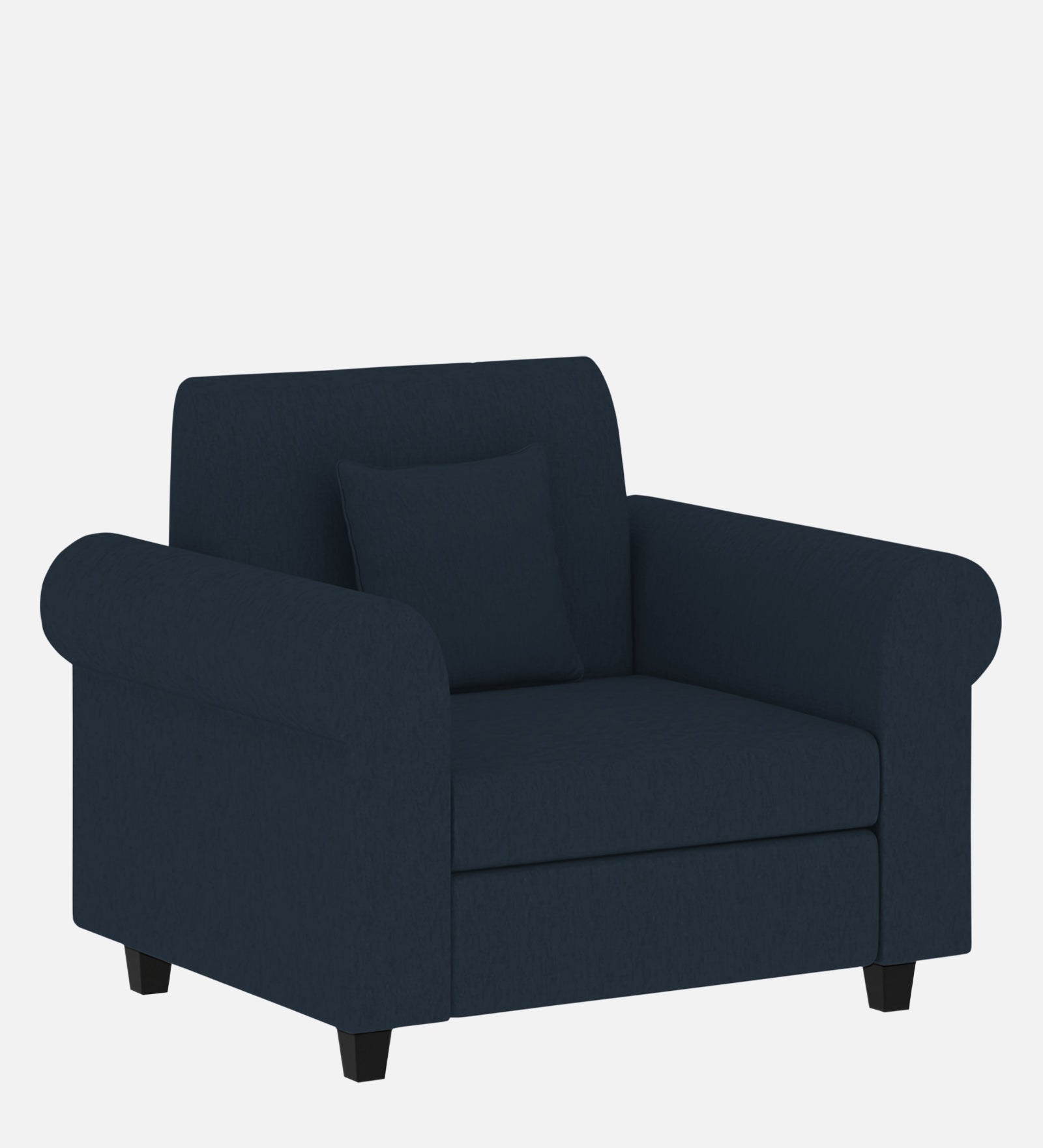 Derado Fabric 1 Seater Sofa In Denim Blue Colour - Febonic Living