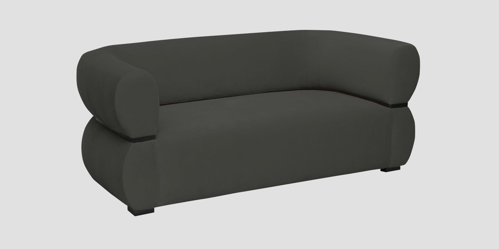 Kula Velvet 2 Seater Sofa In Hory Grey Colour - Febonic Living