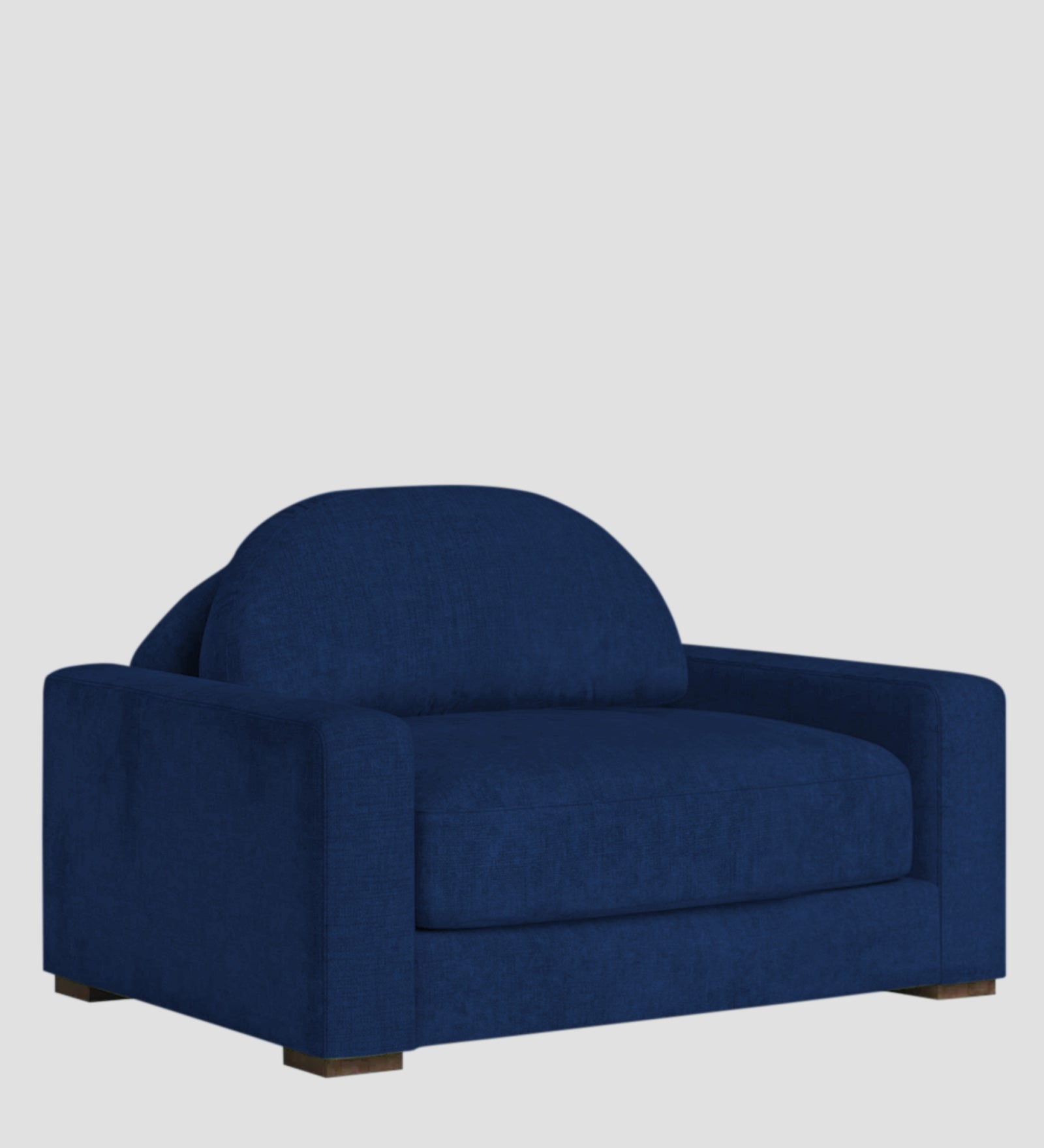 Dara Fabric 1 Seater Sofa In Royal Blue Colour - Febonic Living