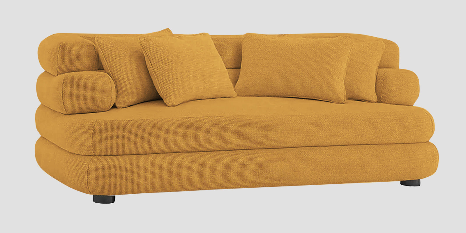 Wener Fabric 2 Seater Sofa In Corn Yellow Colour - Febonic Living
