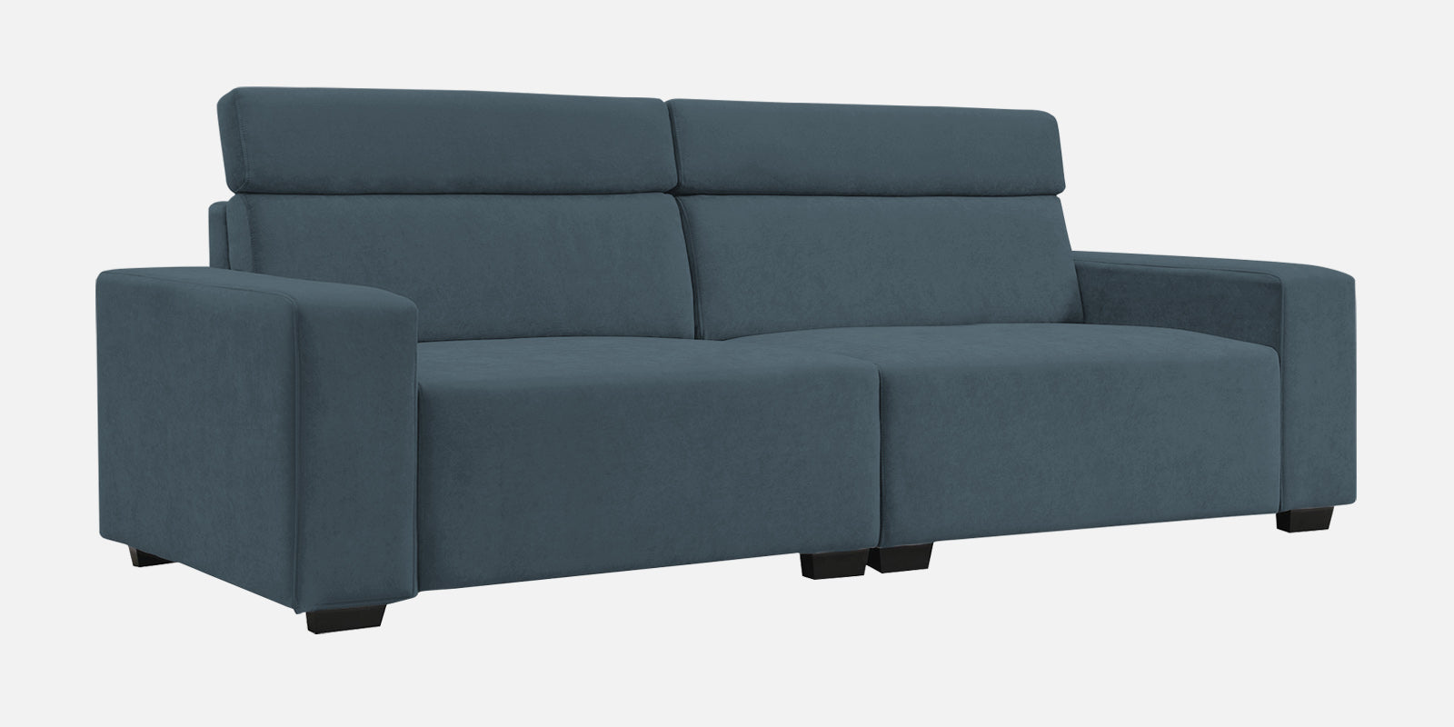 Hiro Fabric 3 Seater Sofa In Cobalt Blue Colour - Febonic Living