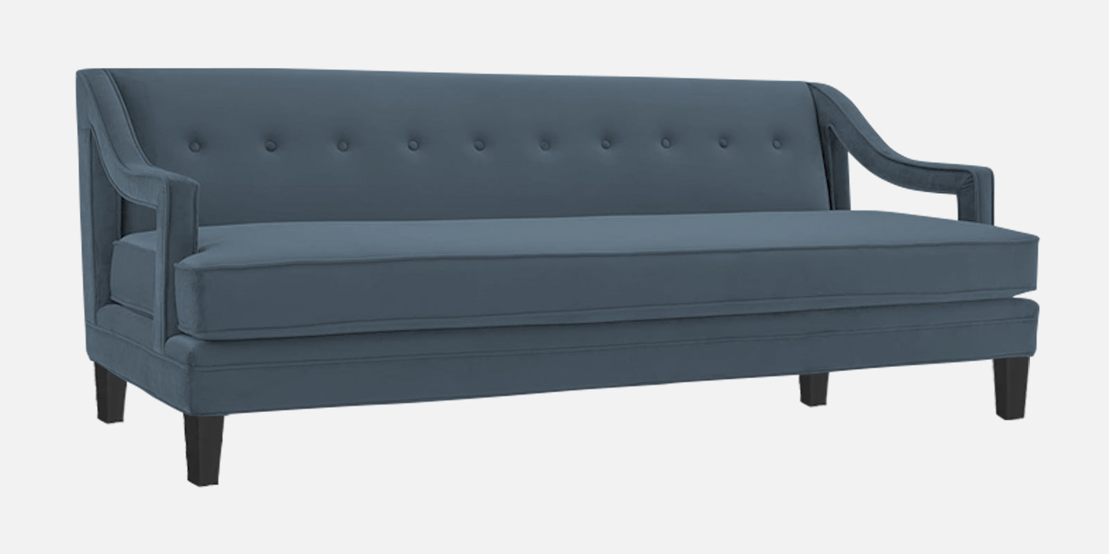Daffy Velvet 3 Seater Sofa In Oxford Blue Colour - Febonic Living