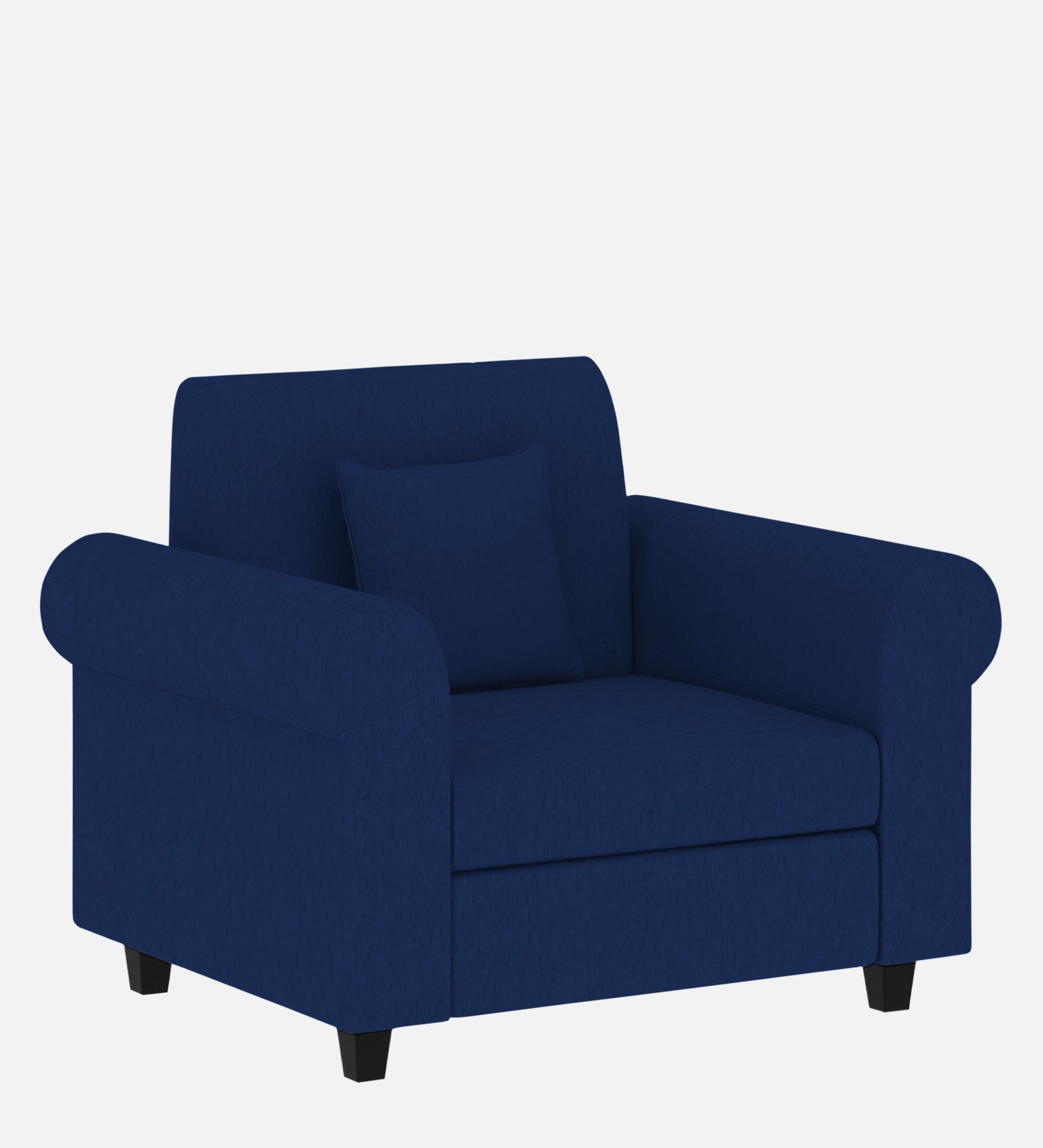 Derado Fabric 1 Seater Sofa In Royal Blue Colour - Febonic Living