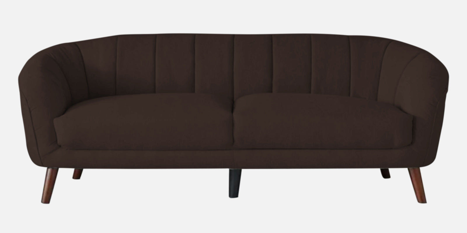 Benjamin Fabric 3 Seater Sofa In Coffee Brown Colour - Febonic Living