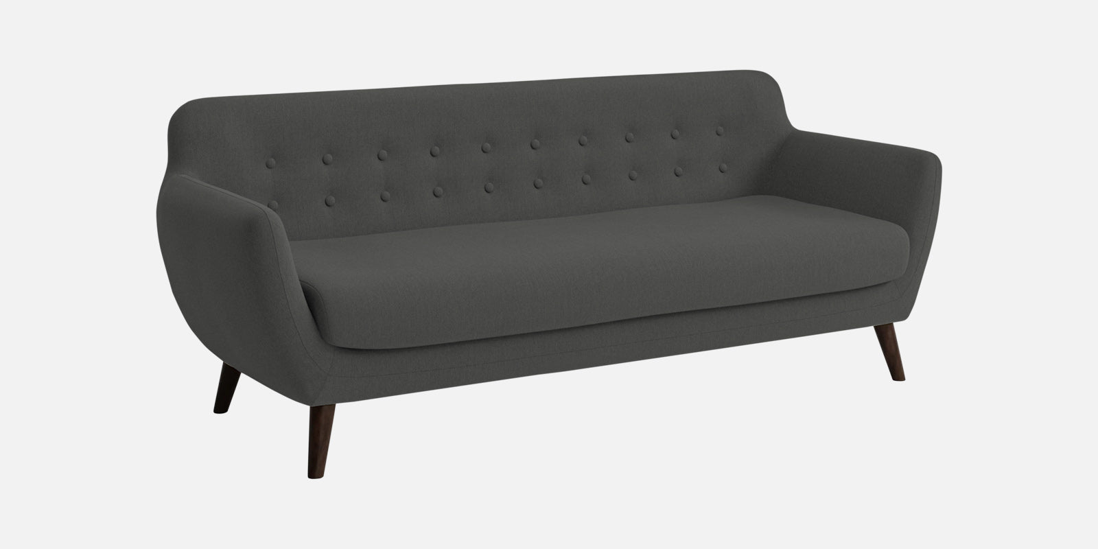 Goofy Fabric 3 Seater Sofa In Stone Grey Colour - Febonic Living