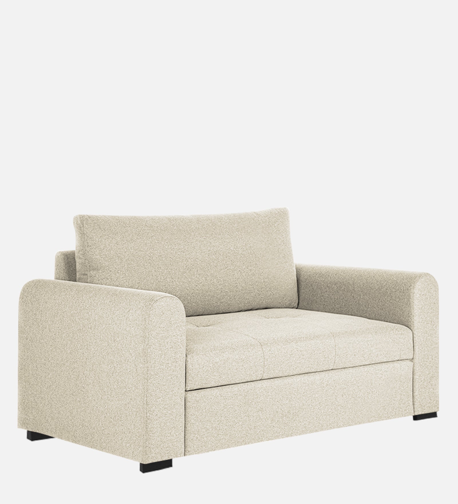 Sigma Fabric 1 Seater Sofa In Ivory Cream Colour - Febonic Living