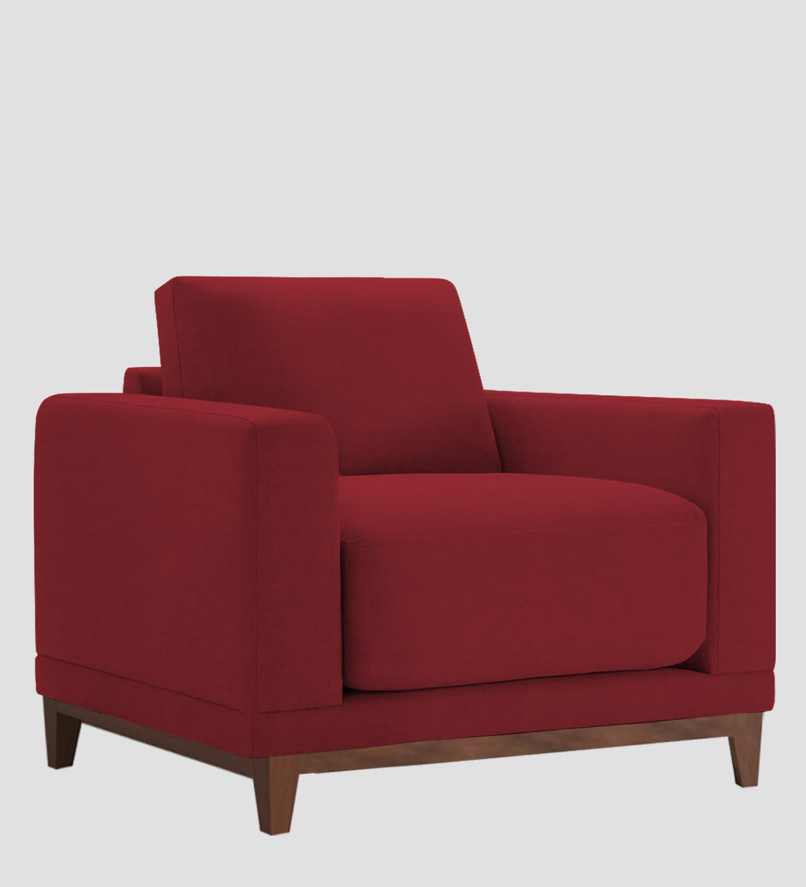 Esha Fabric 1 Seater Sofa In Chilli Red Colour - Febonic Living