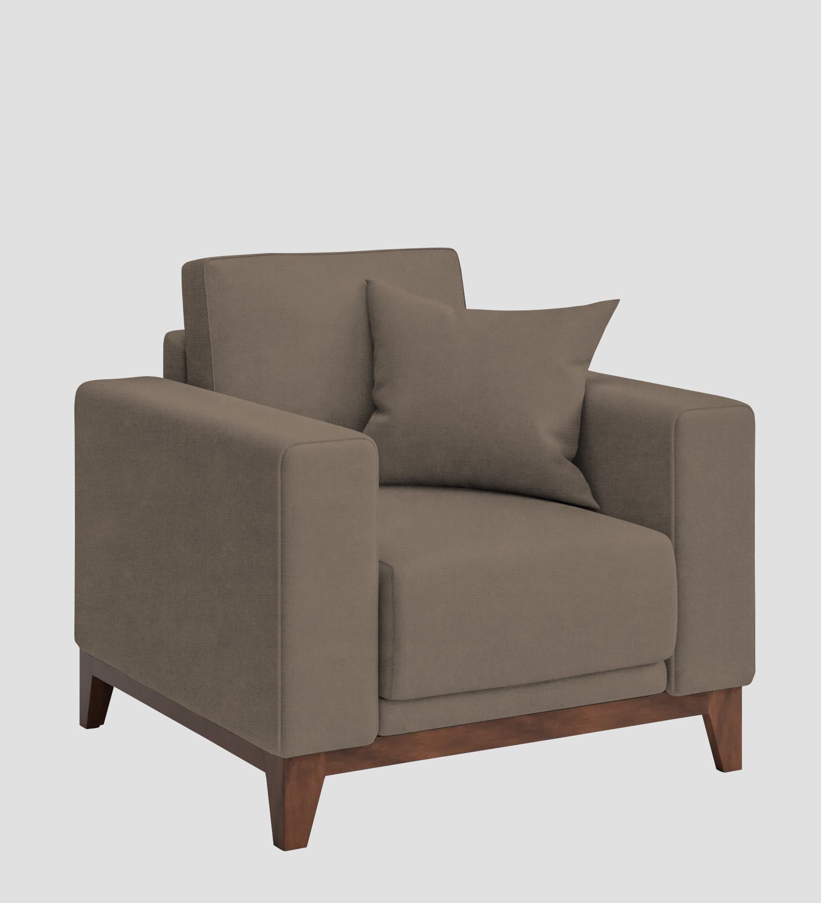 Luca Fabric 1 Seater Sofa In Hazel Beige Colour - Febonic Living