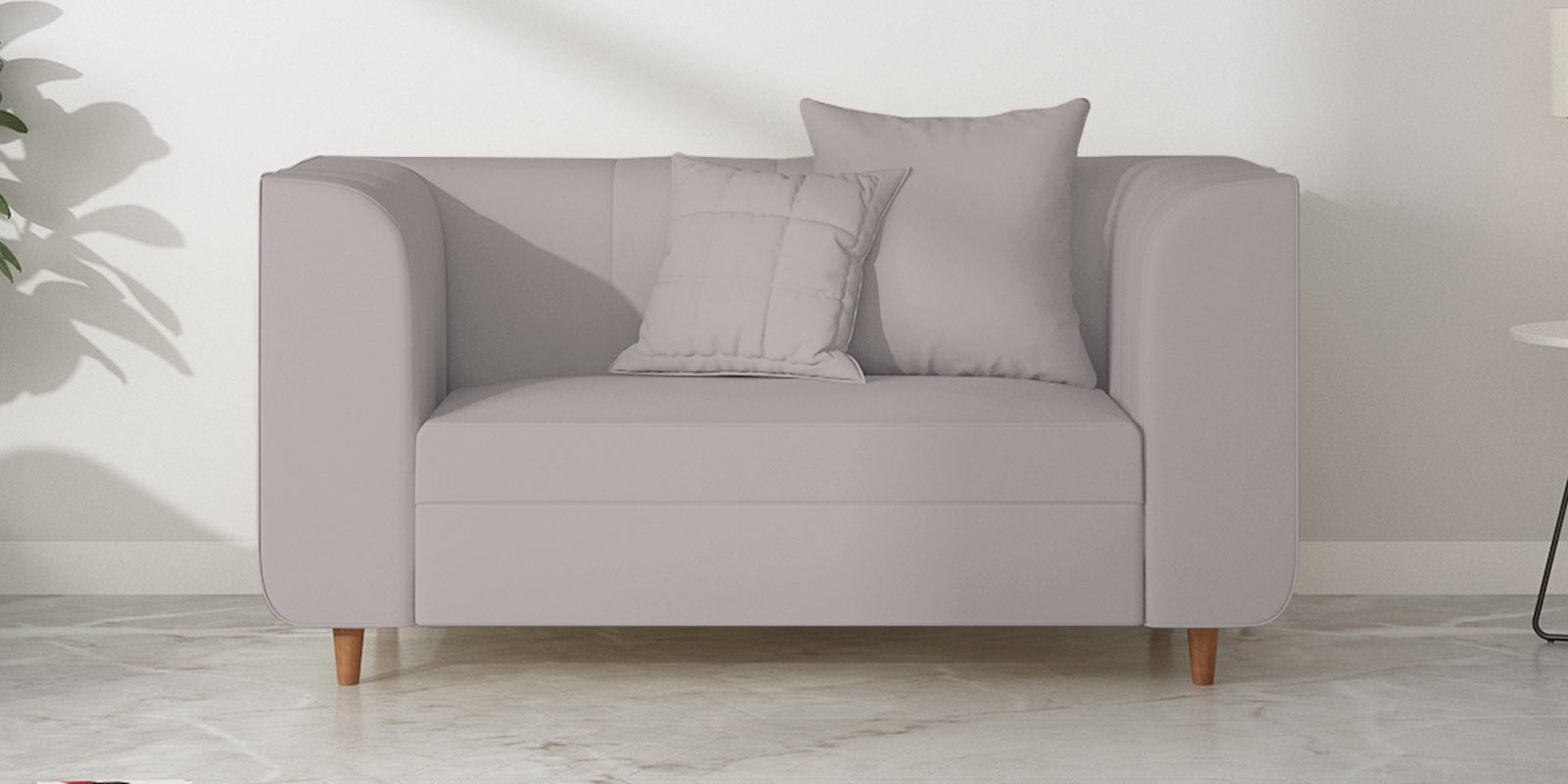 Sumo Velvet 2 Seater Sofa In Pearl Grey Colour - Febonic Living