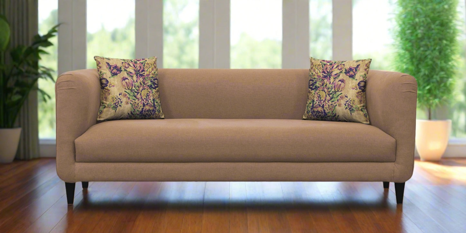 Niki Fabric 3 Seater Sofa In cosmic-beige Colour - Febonic Living