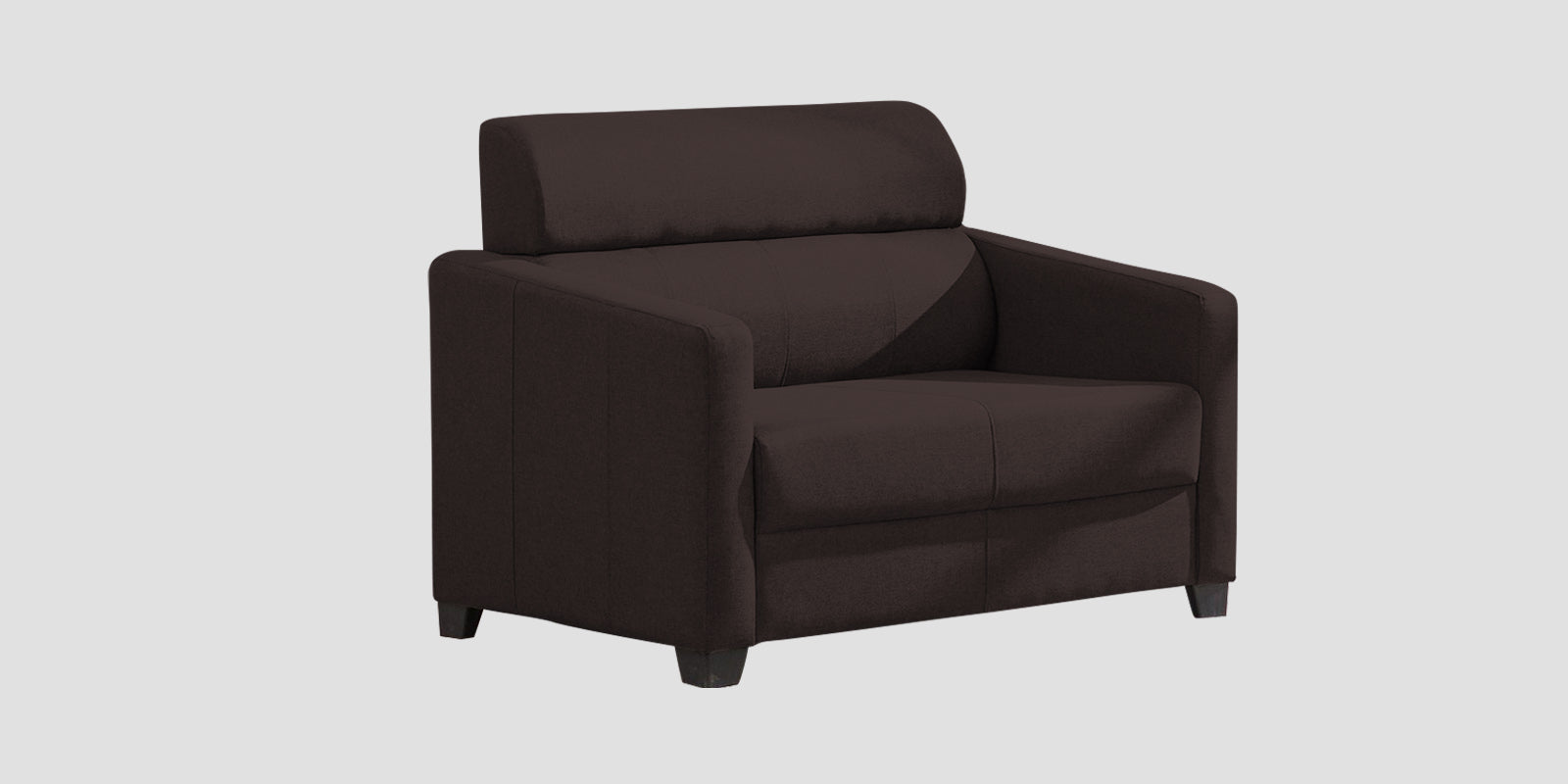 Devo Fabric 2 Seater Sofa In Dark Brown Colour - Febonic Living