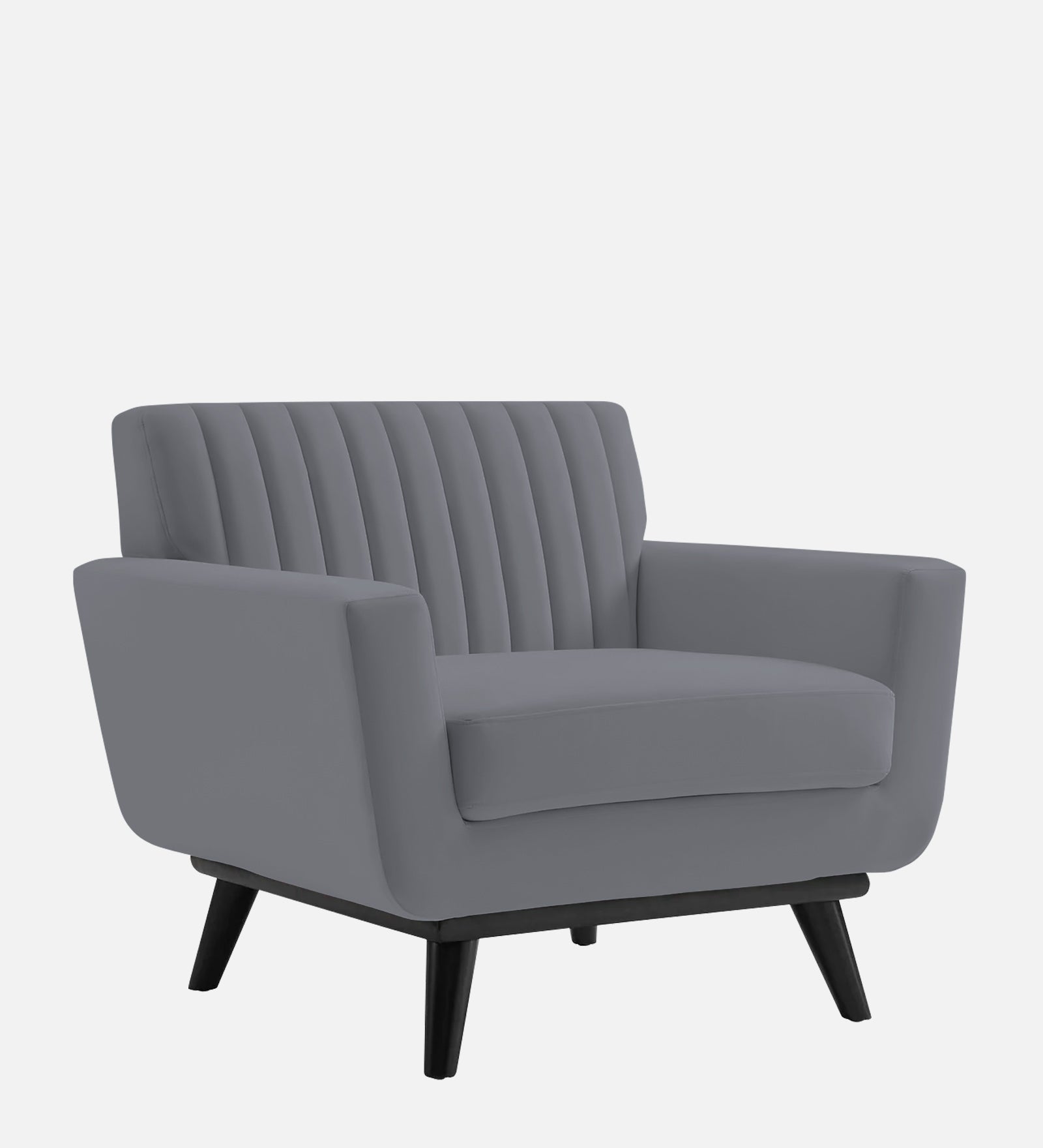 Tucker Velvet 1 Seater Sofa In Pubble Grey Colour - Febonic Living