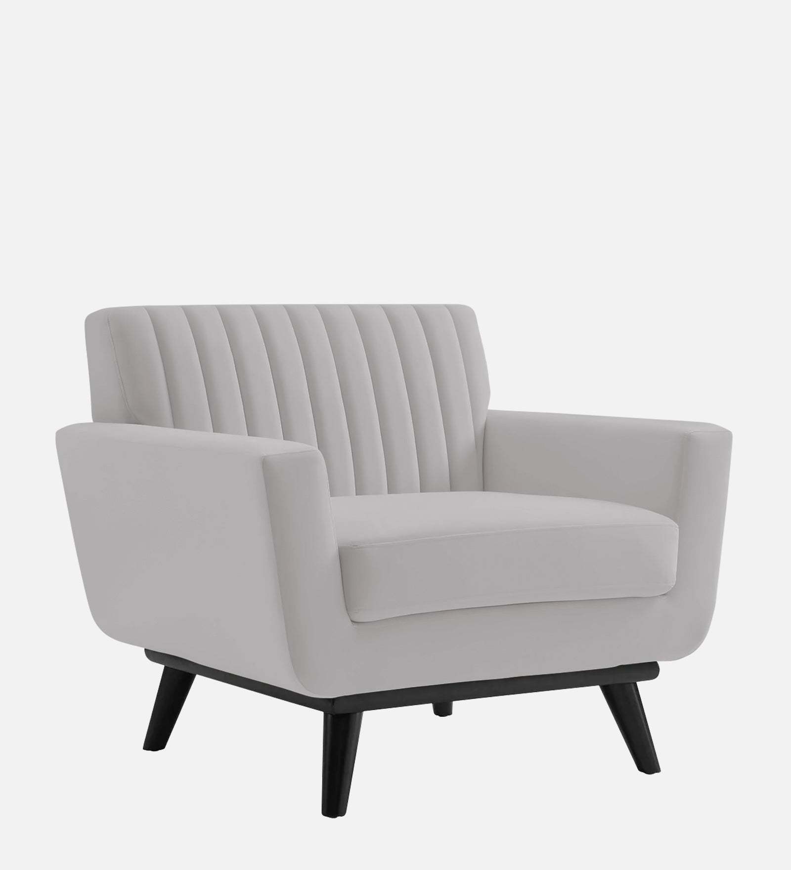 Tucker Velvet 1 Seater Sofa In Light Grey Colour - Febonic Living