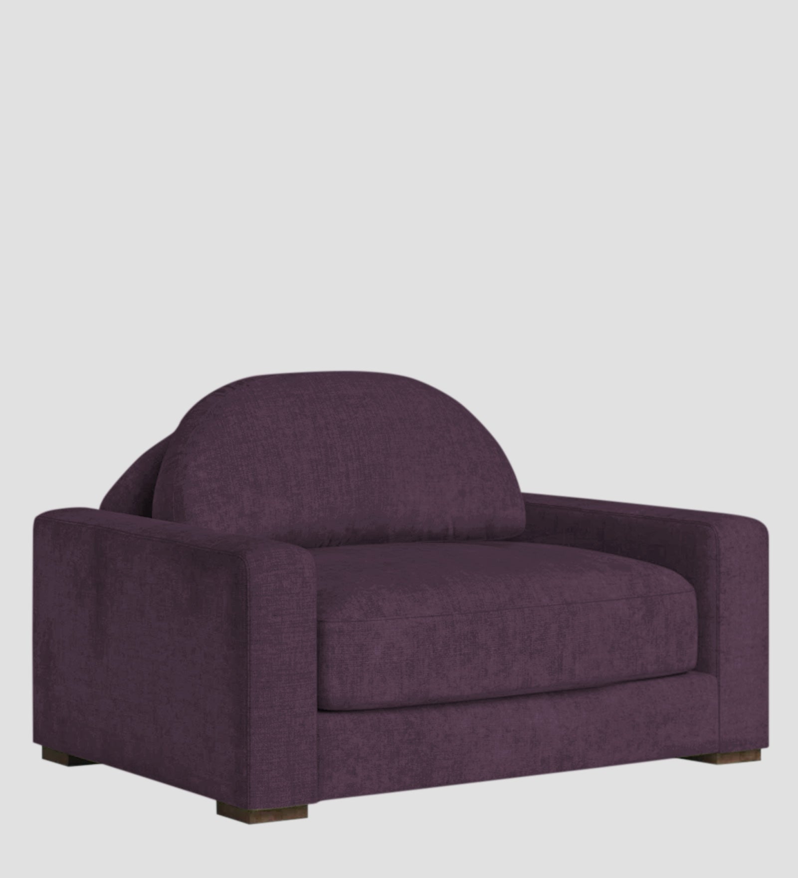 Dara Fabric 1 Seater Sofa In Greek Purple Colour - Febonic Living