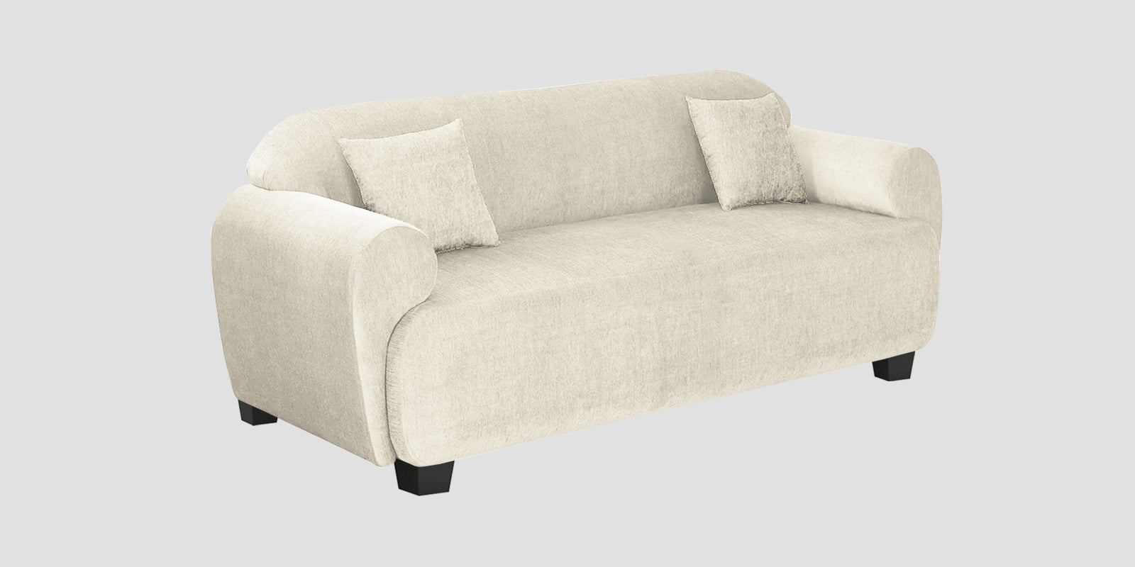 Apollo Fabric 3 Seater Sofa In Ivory Cream Colour - Febonic Living