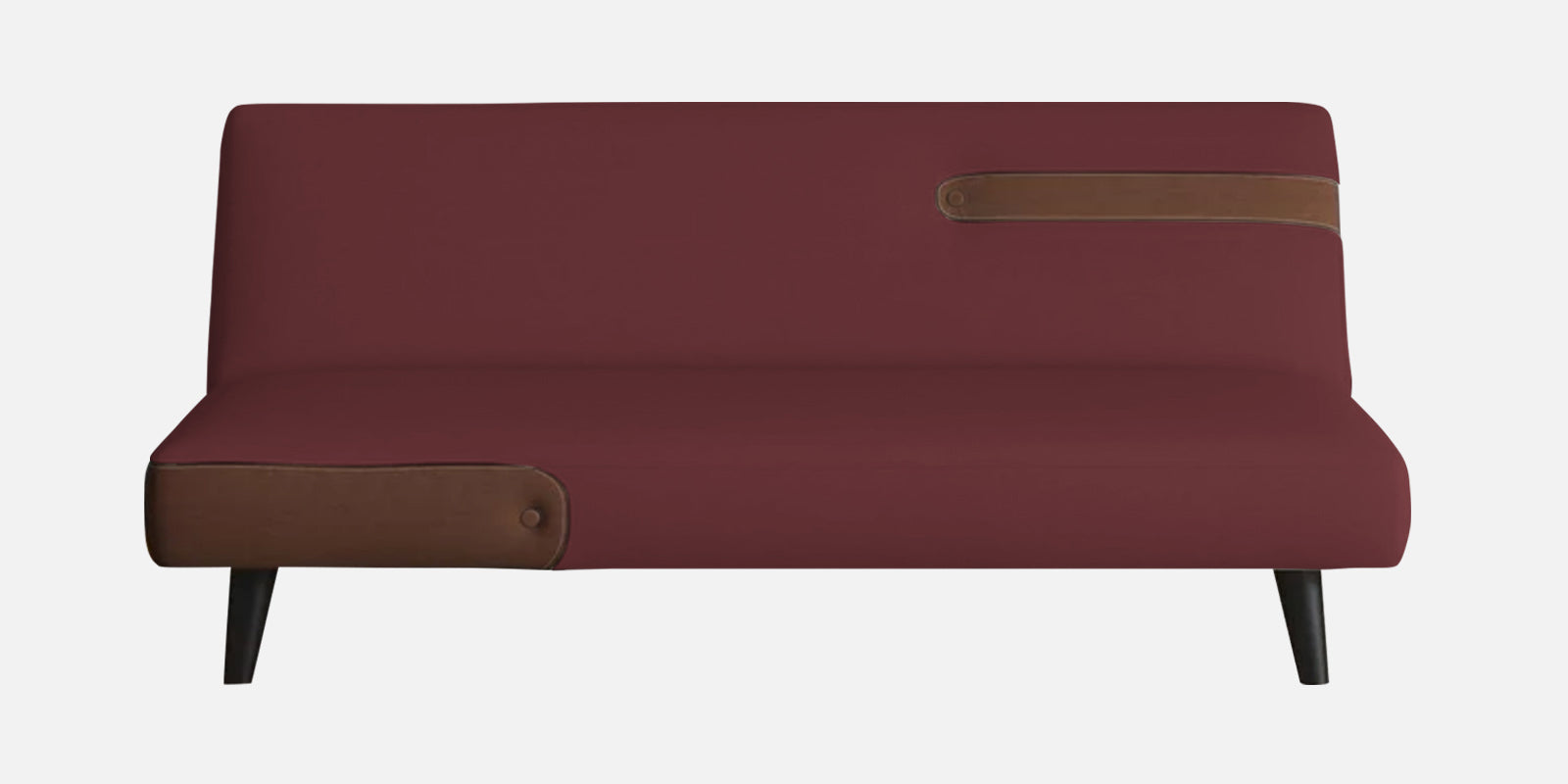 Vedan Fabric 3 Seater Convertible Sofa Cum Bed In Blaze Red Colour - Febonic Living