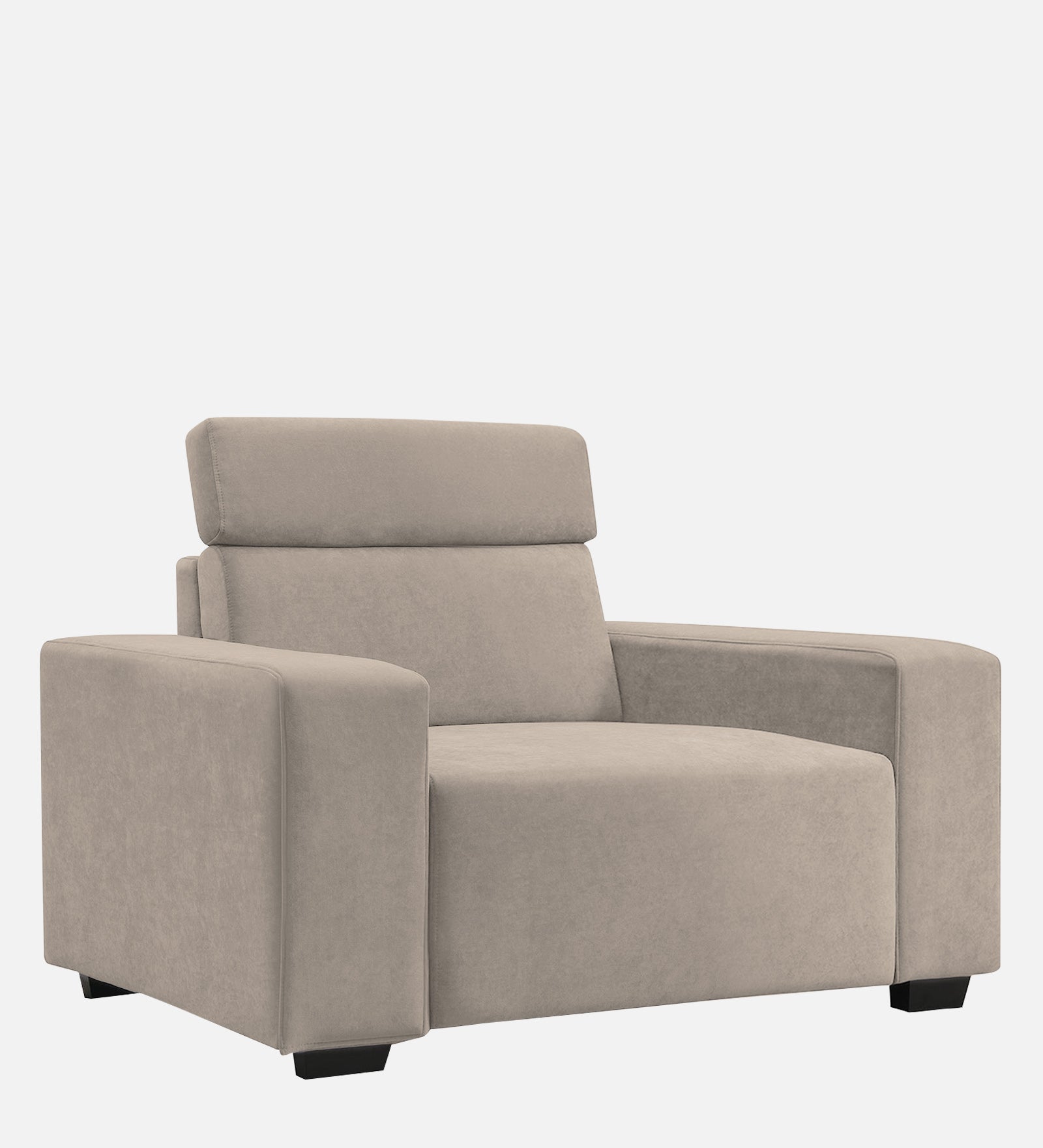 Hiro Fabric 1 Seater Sofa In Oat Beige Colour - Febonic Living