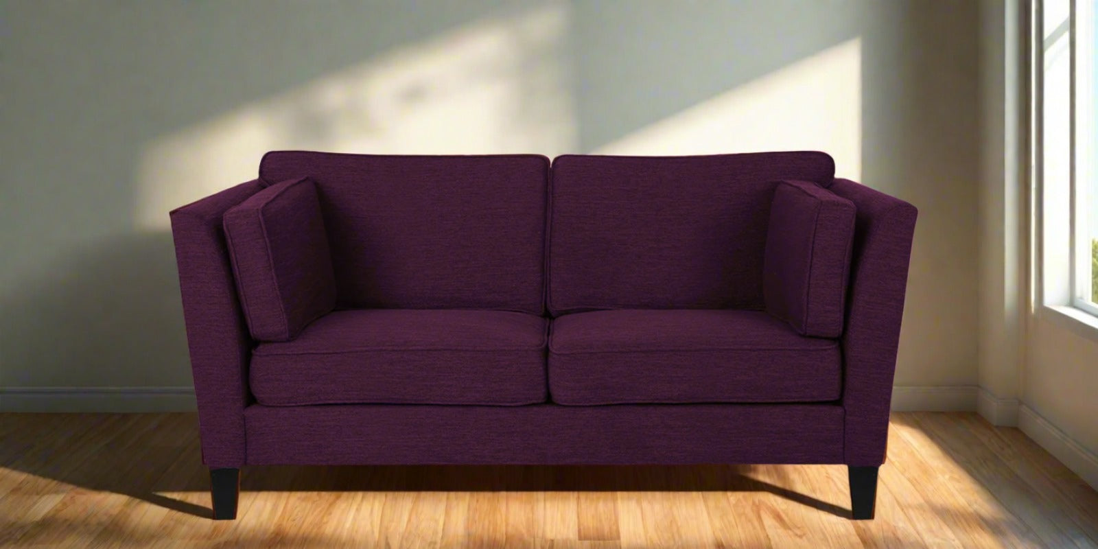 Nigar Fabric 2 Seater Sofa In Greek Purple Colour - Febonic Living