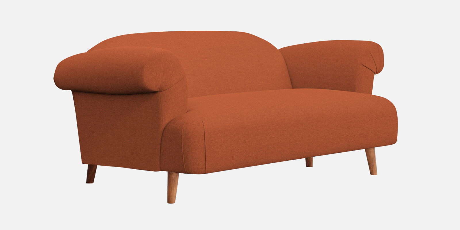 Barber Fabric 2 Seater Sofa In Royal Orange Colour - Febonic Living