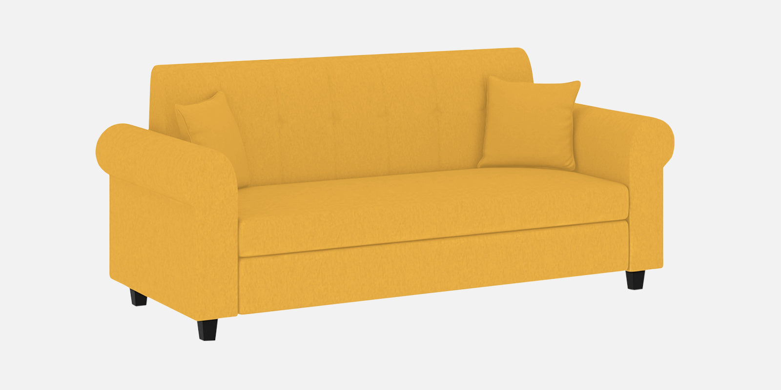 Derado Fabric 3 Seater Sofa In Bold Yellow Colour - Febonic Living