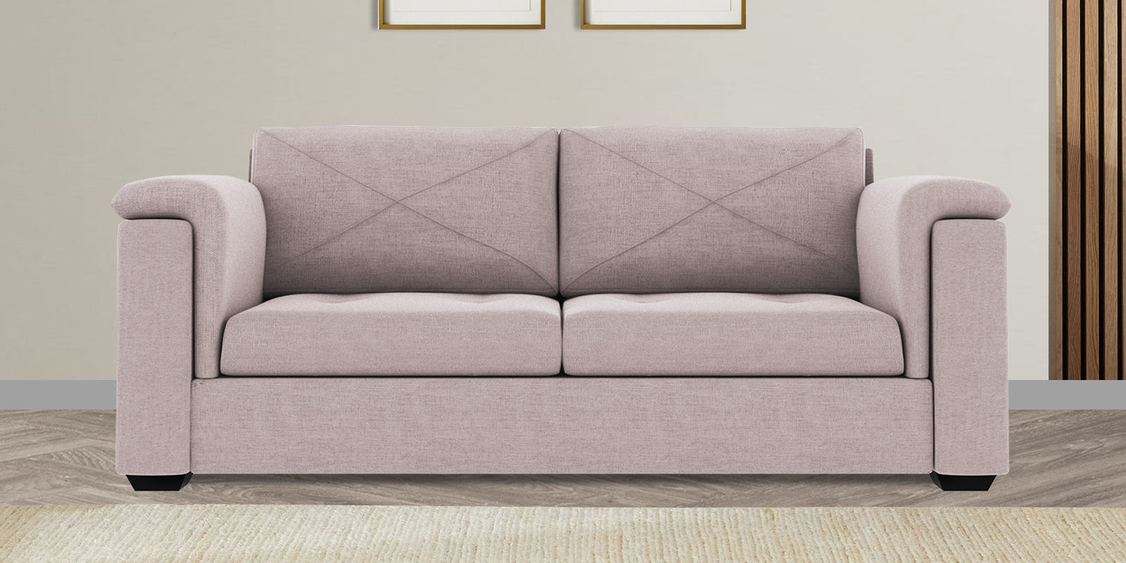 Andres Fabric 3 Seater Sofa In Orchid Beige Colour - Febonic Living