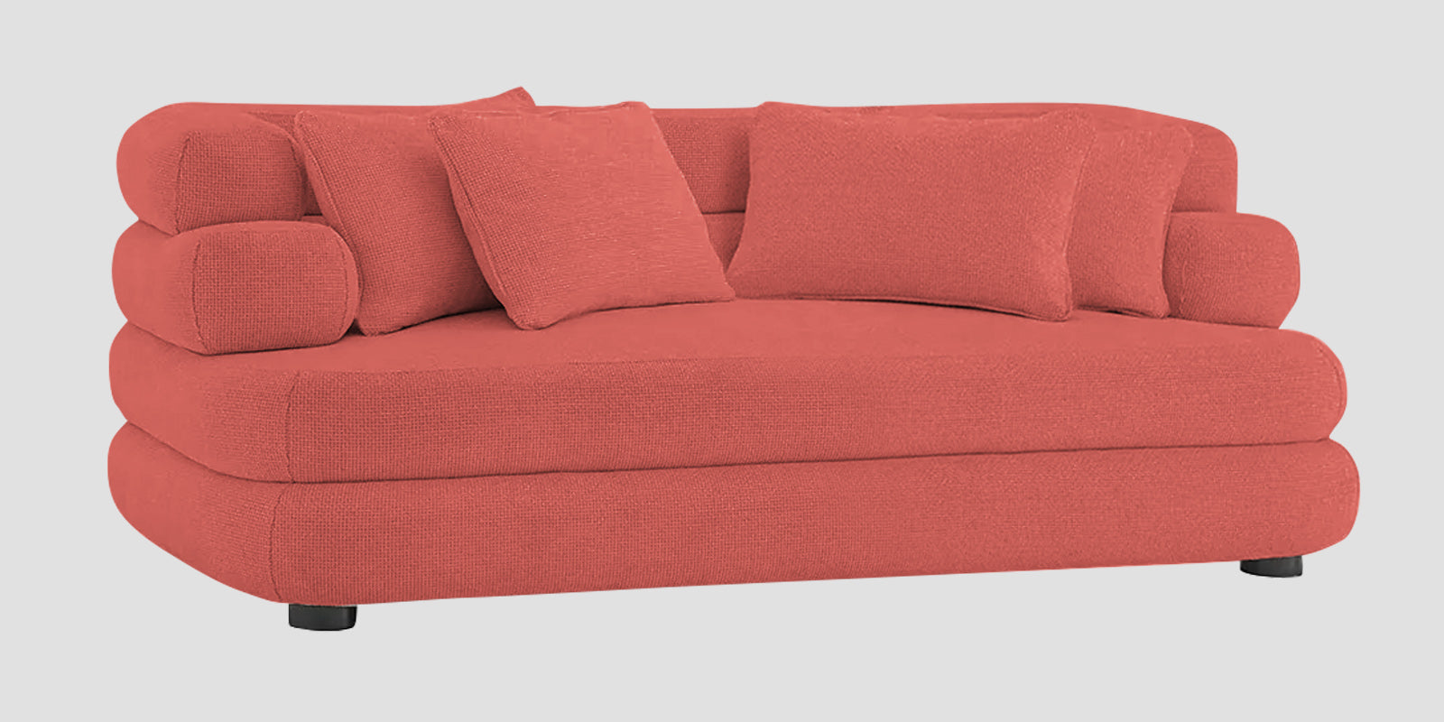 Wener Fabric 2 Seater Sofa In Salmon Pink Colour - Febonic Living
