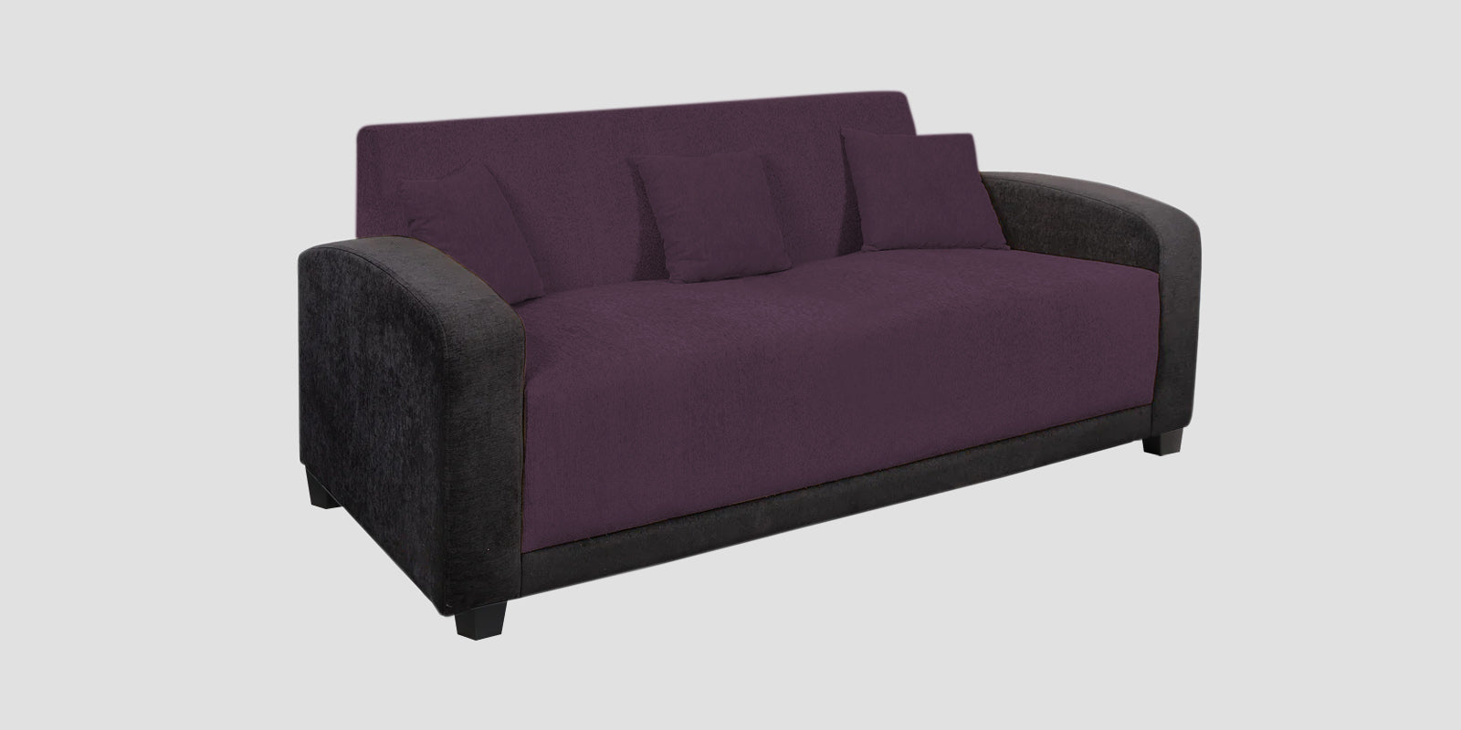 Alex Fabric 3 Seater Sofa In Greek Purple Colour - Febonic Living