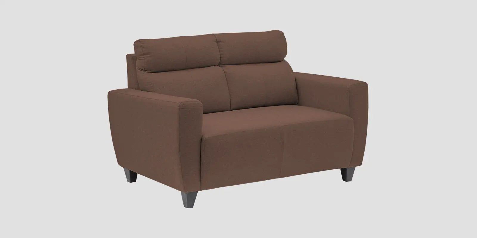 Burban Fabric 2 Seater Sofa In Latte Brown Colour Febonic Living