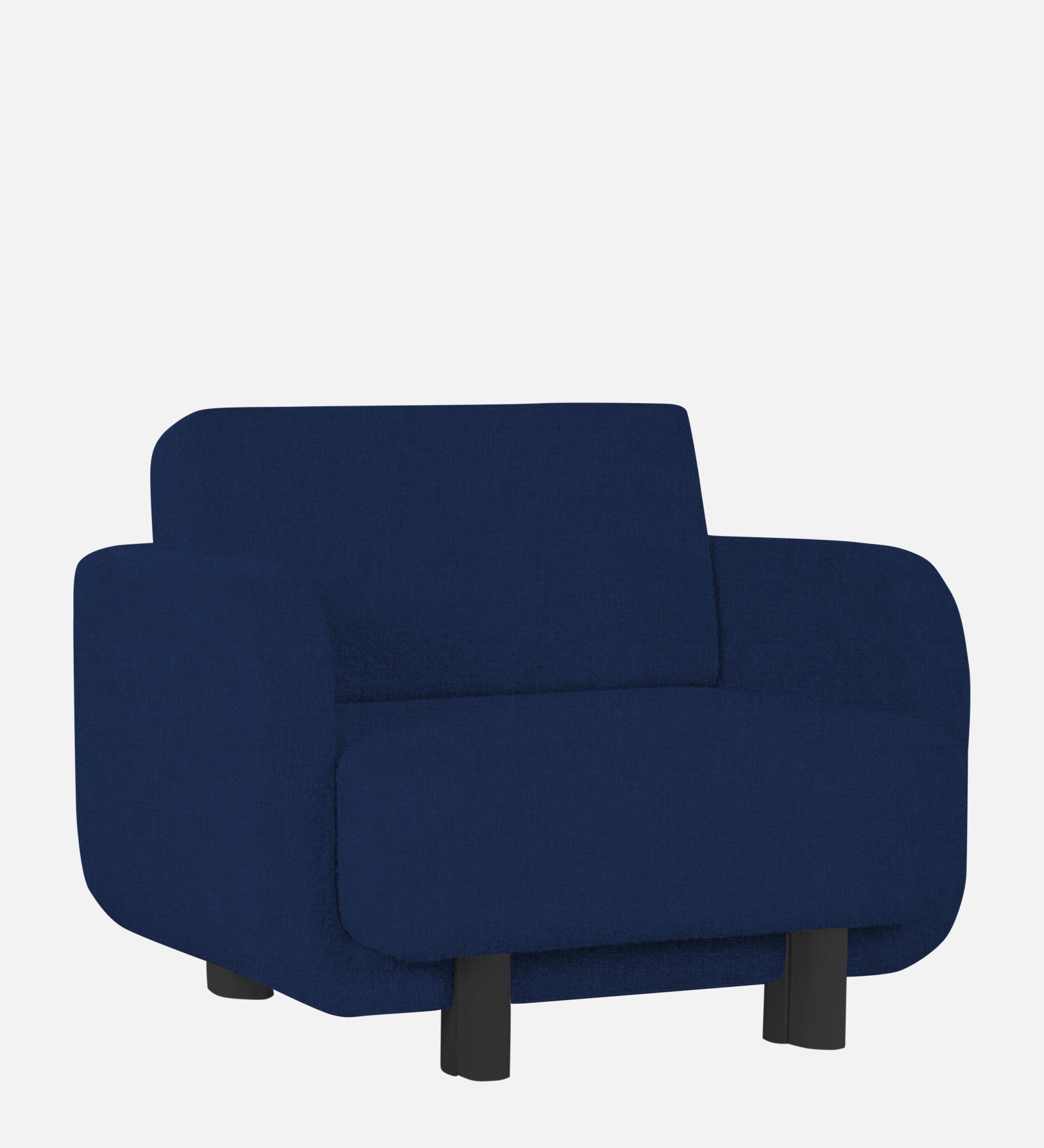 Varu Fabric 1 Seater Sofa In Royal Blue Colour - Febonic Living