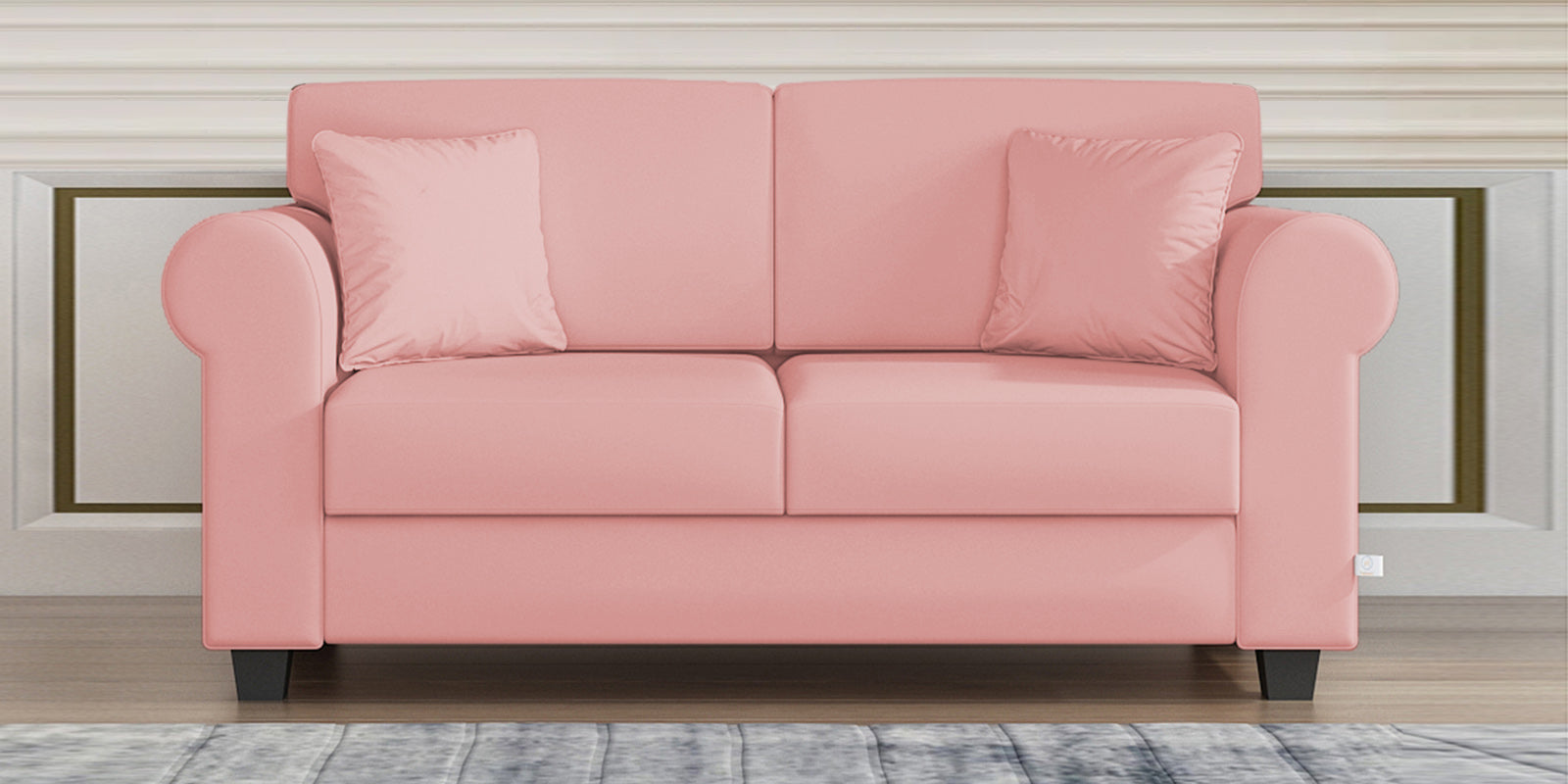 Numonk Velvet 2 Seater Sofa In Millennial Pink Colour - Febonic Living