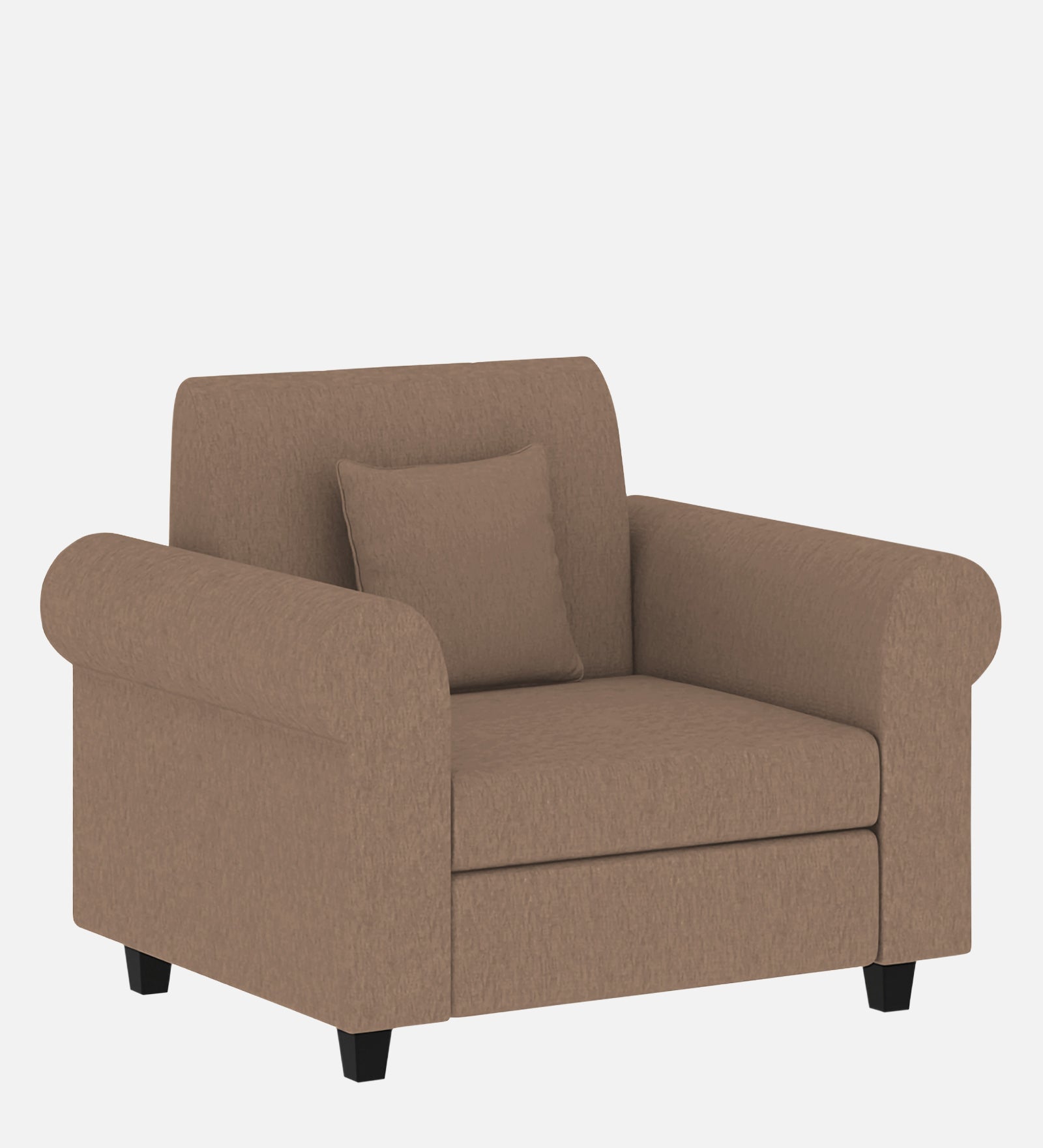 Derado Fabric 1 Seater Sofa In Cookie Beige Colour - Febonic Living