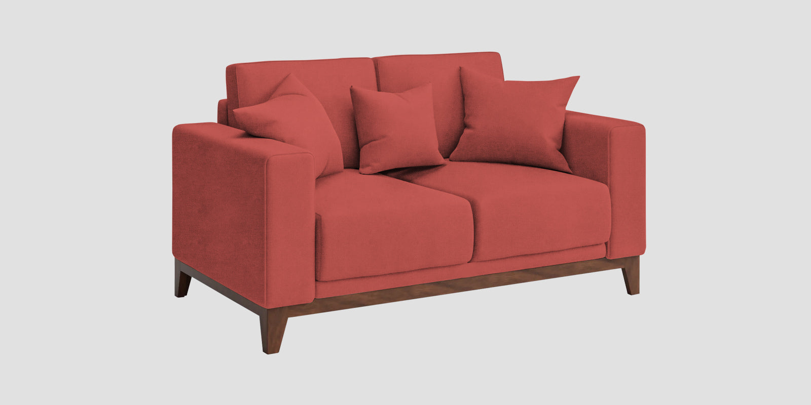 Luca Fabric 2 Seater Sofa In Salmon Pink Colour - Febonic Living
