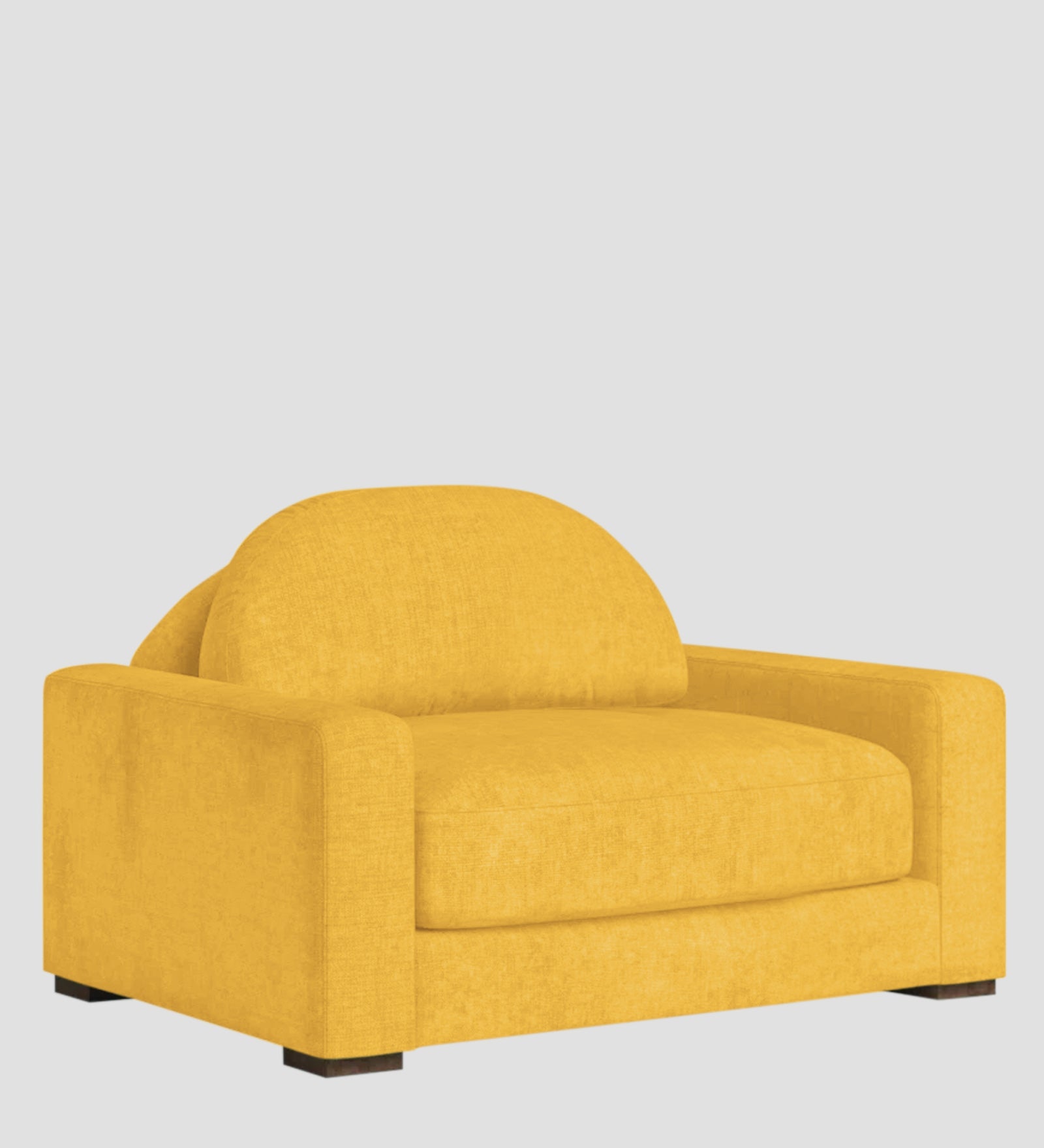 Dara Fabric 1 Seater Sofa In Bold Yellow Colour - Febonic Living