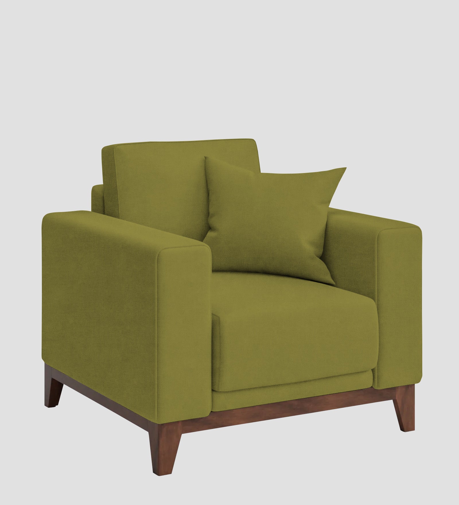 Luca Fabric 1 Seater Sofa In Kelly Green Colour - Febonic Living