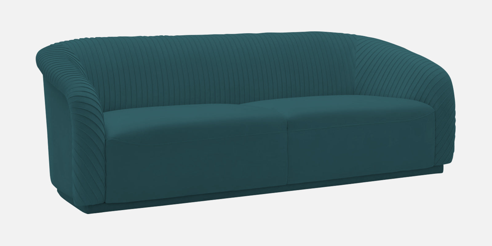 Yara Velvet Fabric 3 Seater Sofa In Arabian Green Colour - Febonic Living