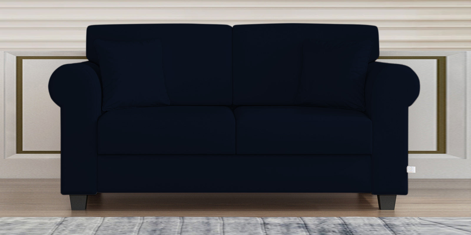 Numonk Velvet 2 Seater Sofa In Dark Blue Colour - Febonic Living