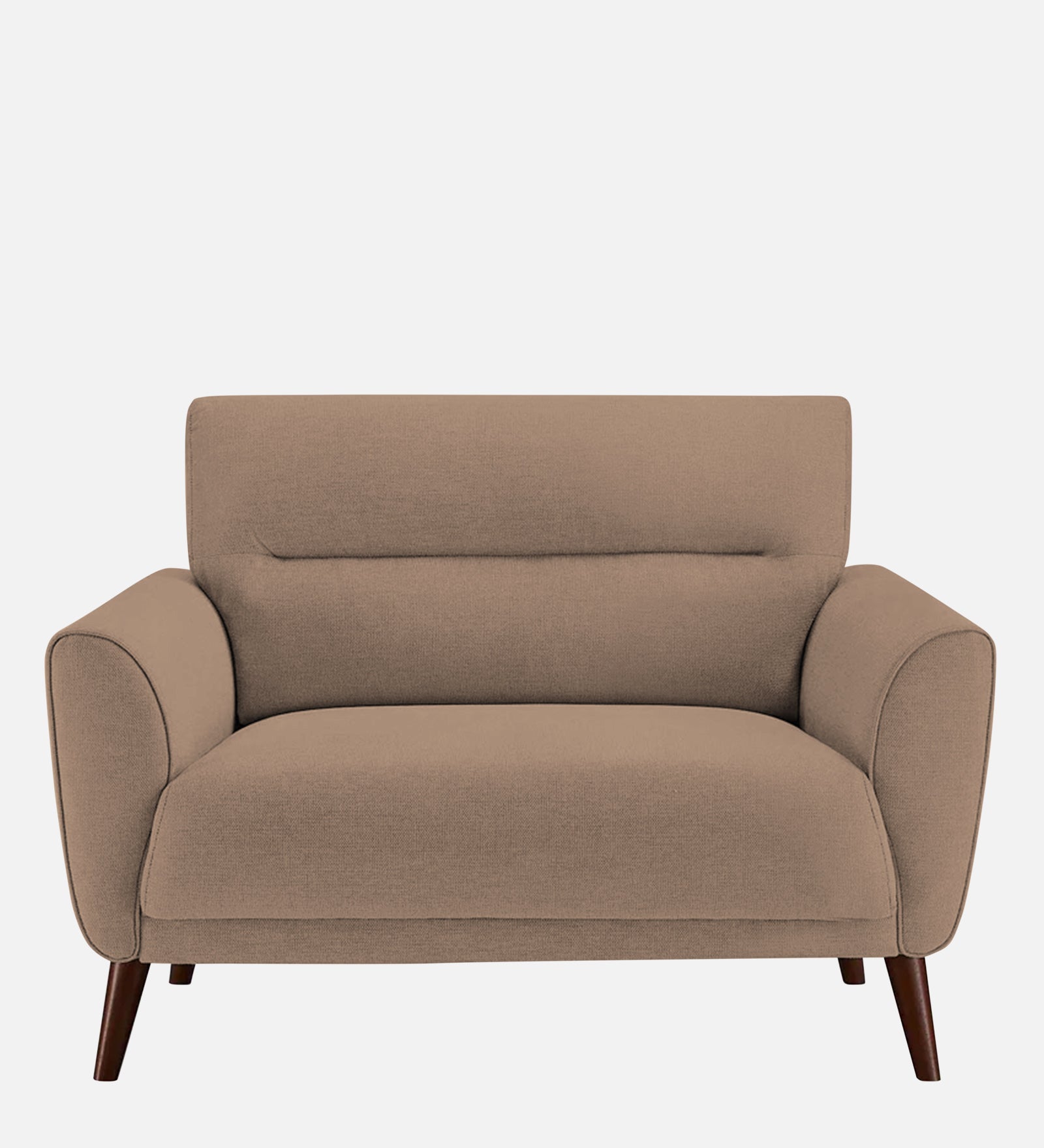 Castro Fabric 1 Seater Sofa In Cookie Beige Colour - Febonic Living
