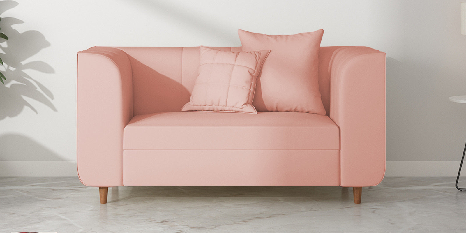 Sumo Velvet 2 Seater Sofa In Blush Pink Colour - Febonic Living