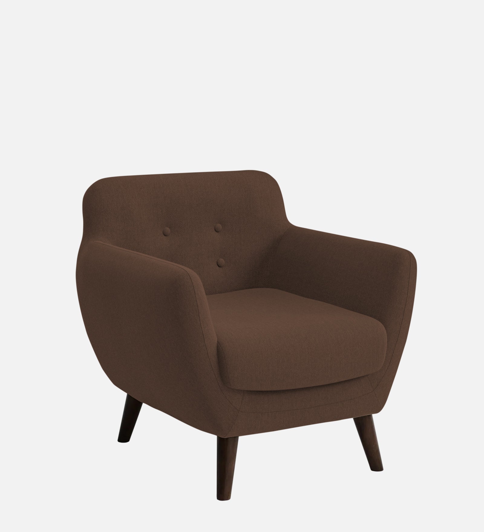 Goofy Fabric 1 Seater Sofa In Ash Brown Colour - Febonic Living