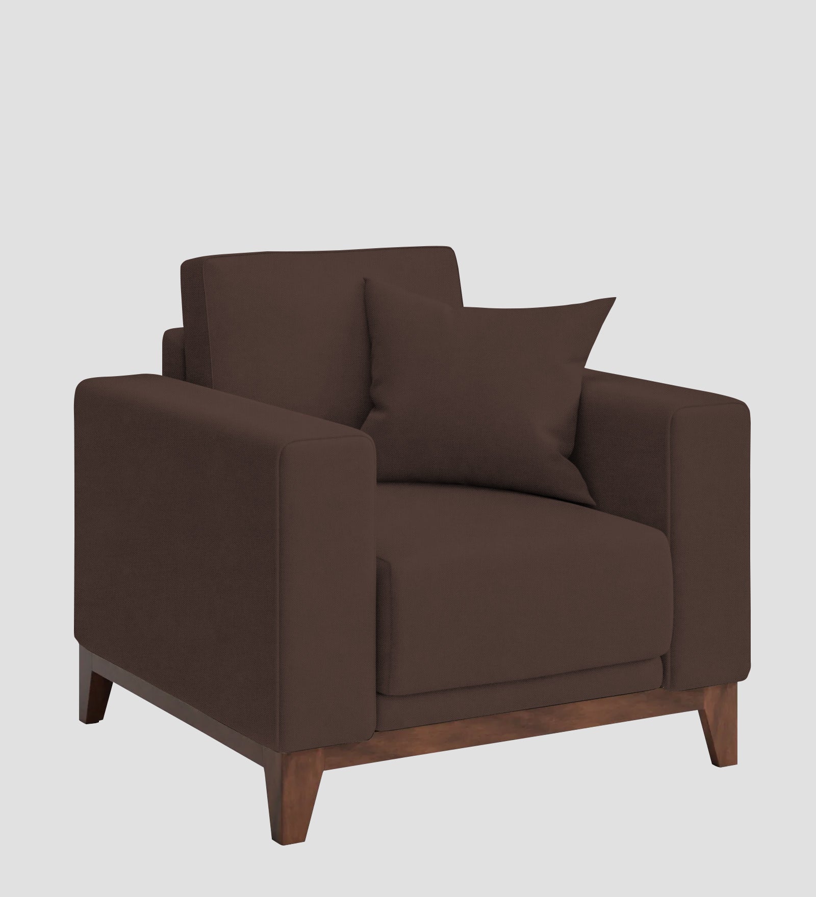Luca Fabric 1 Seater Sofa In Caramel Brown Colour - Febonic Living