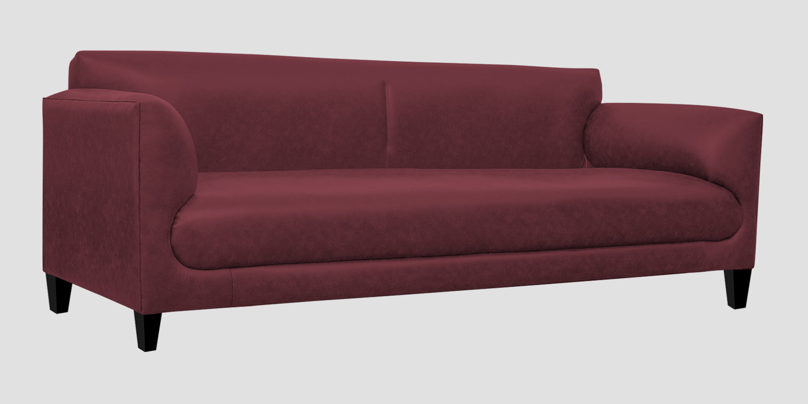 Convi Leatherette 3 Seater Sofa In Burgundy Maroon Colour - Febonic Living