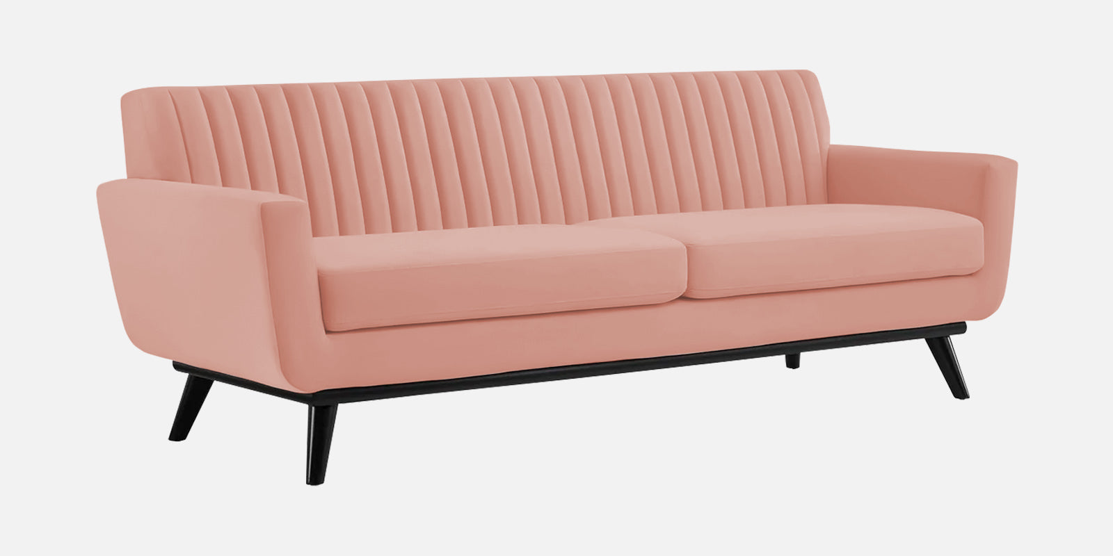 Tucker Velvet 3 Seater Sofa In Blush Pink Colour - Febonic Living