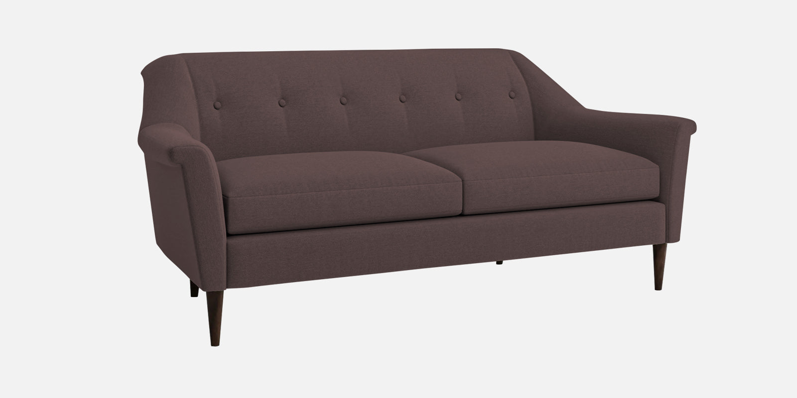 Homer Fabric 3 Seater Sofa In Night Brown Colour - Febonic Living