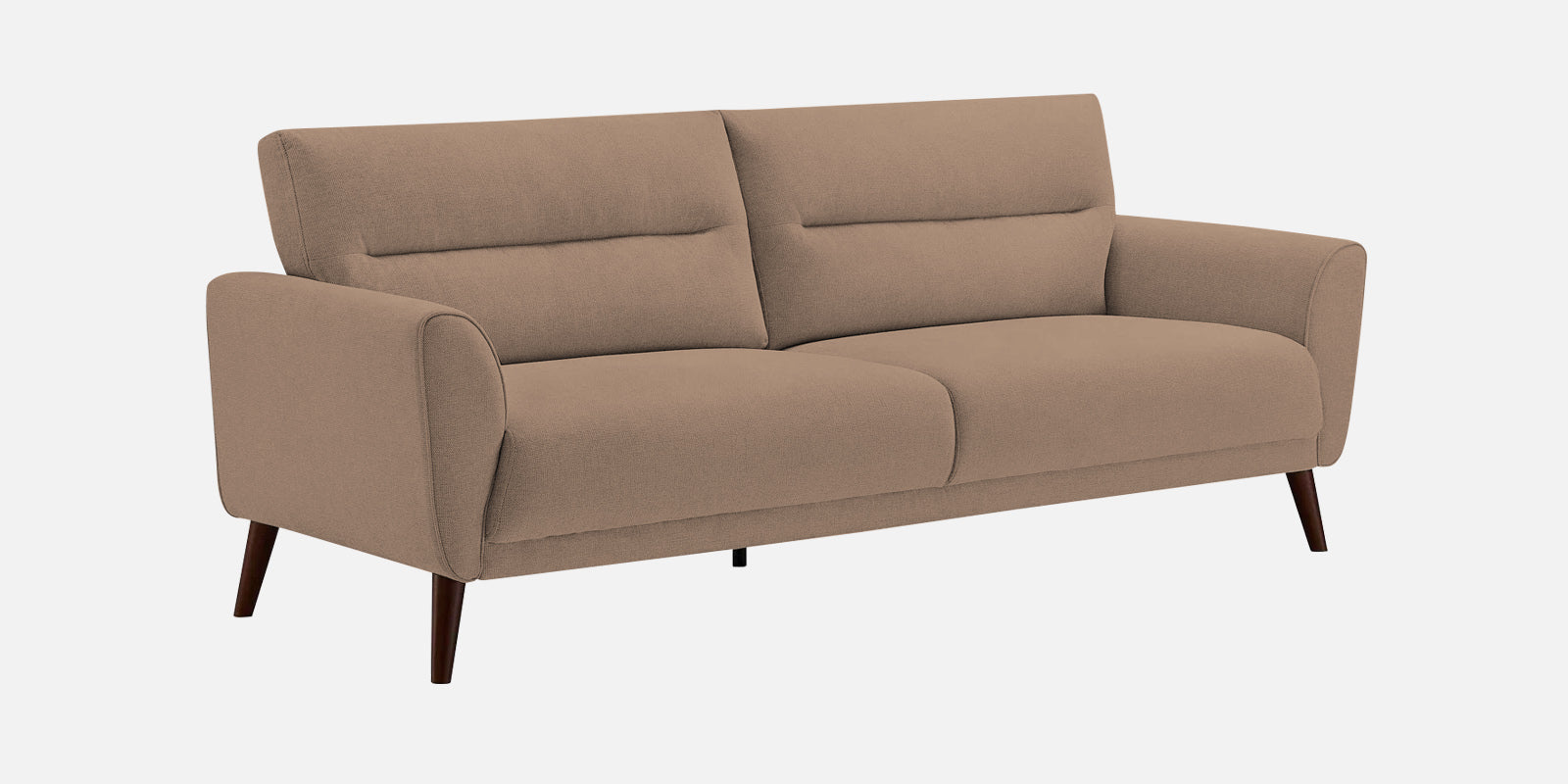 Castro Fabric 3 Seater Sofa In Cookie Beige Colour - Febonic Living