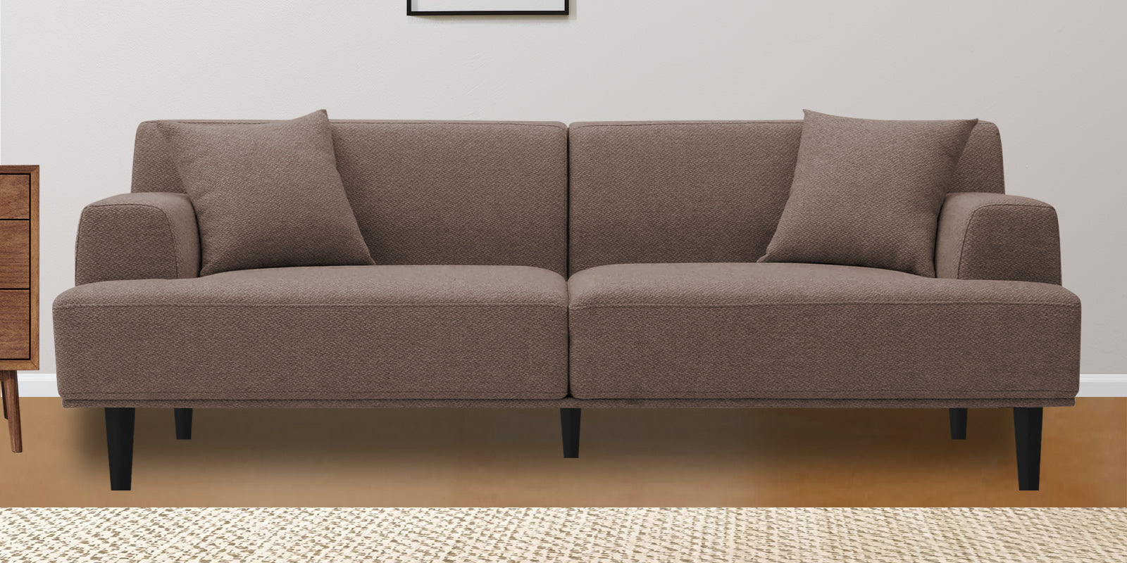 Cobby Fabric 3 Seater Sofa In Ginger Brown Colour - Febonic Living