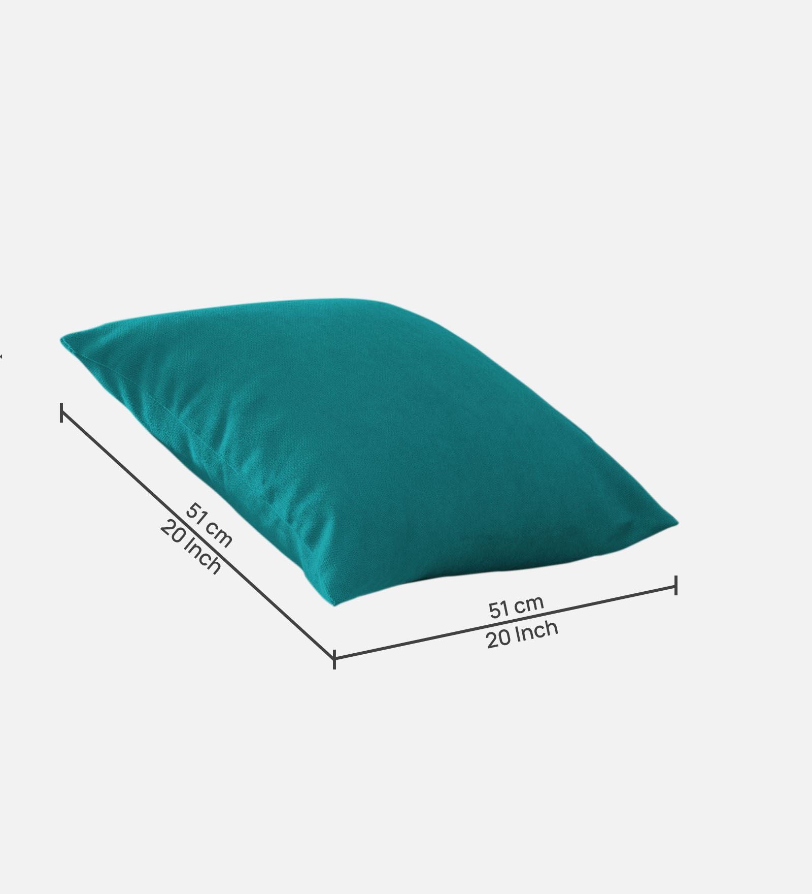 Kaya Fabric Geometric 20x20 inches Cushion + Covers (Pack of 2) In Sea Green Colour - Febonic Living