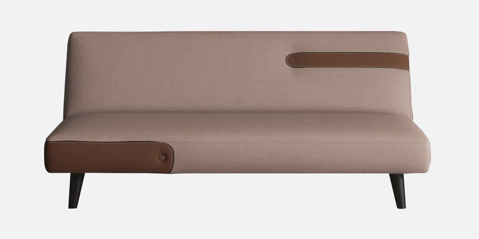 Vedan Fabric 3 Seater Convertible Sofa Cum Bed In Kadhi Beige Colour - Febonic Living