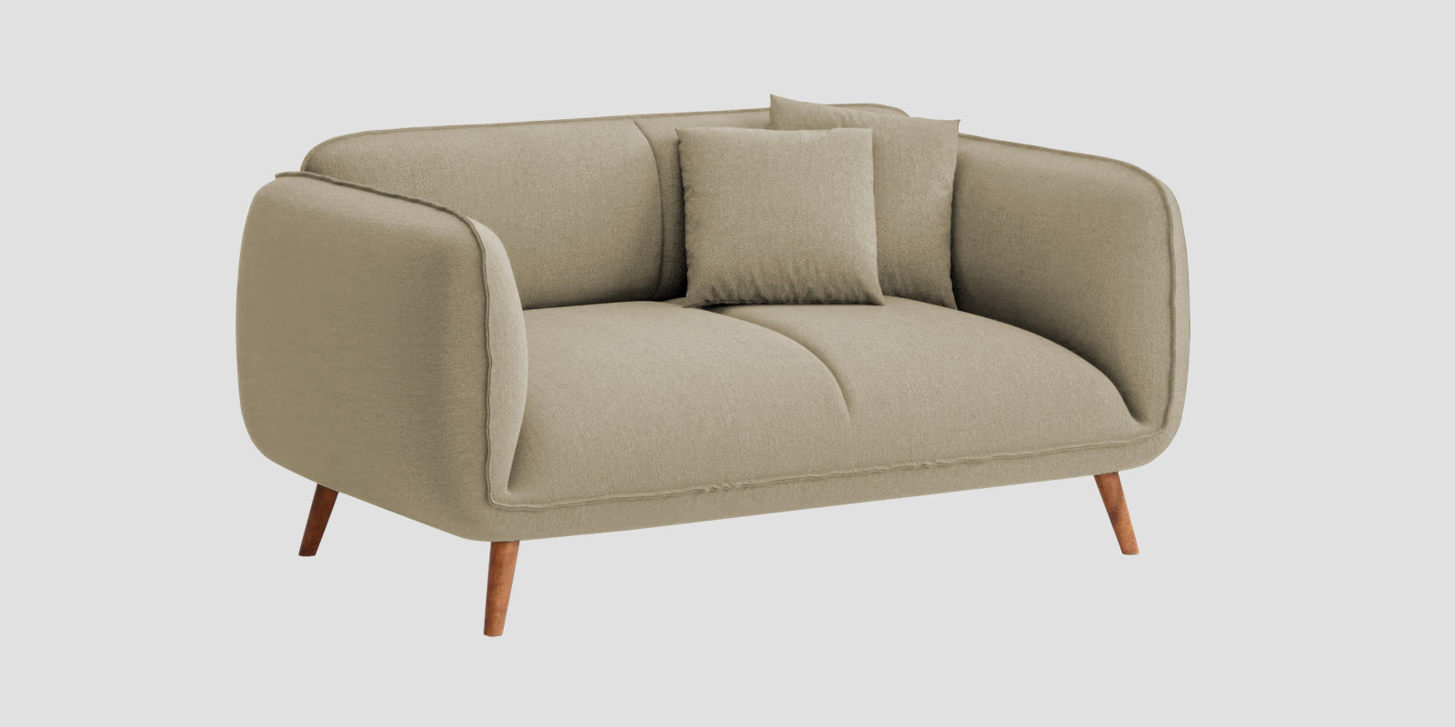 Zia Fabric 2 Seater Sofa In Honey Beige Colour - Febonic Living