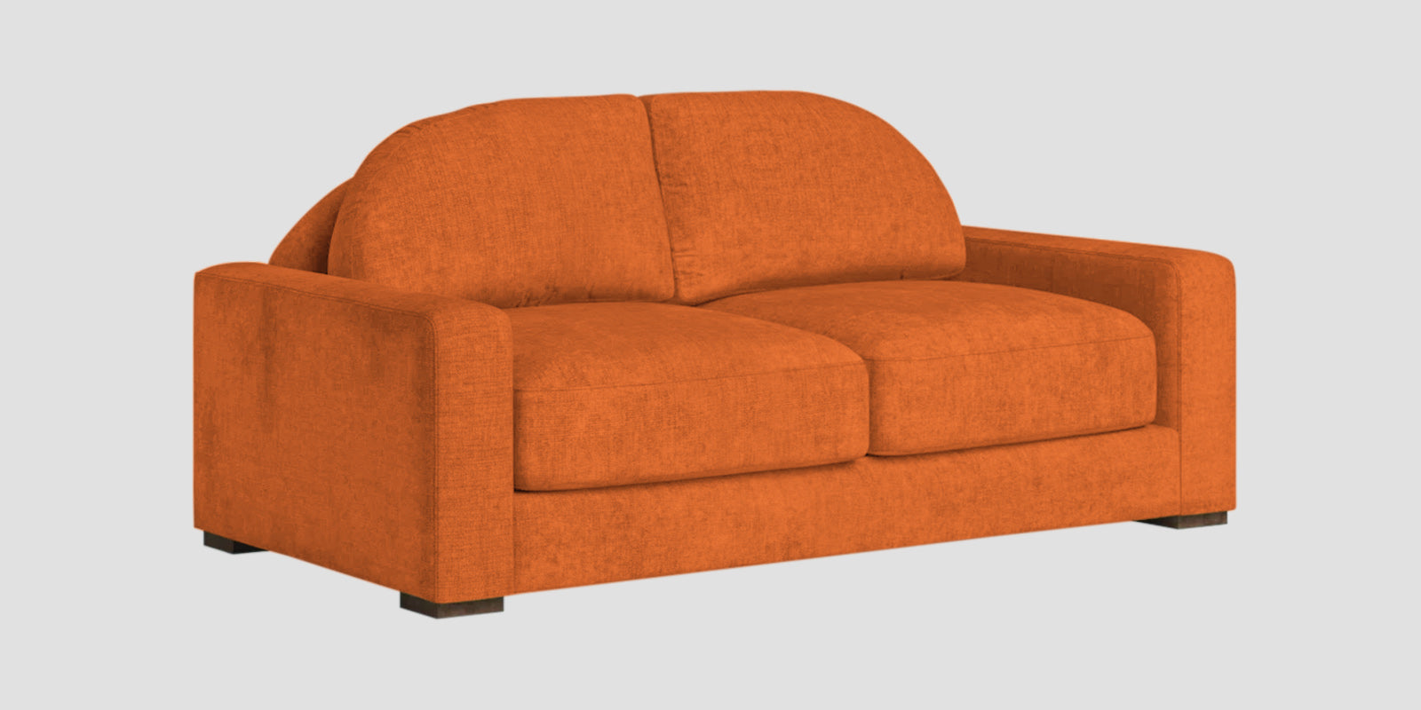 Dara Fabric 2 Seater Sofa In Vivid Orange Colour - Febonic Living